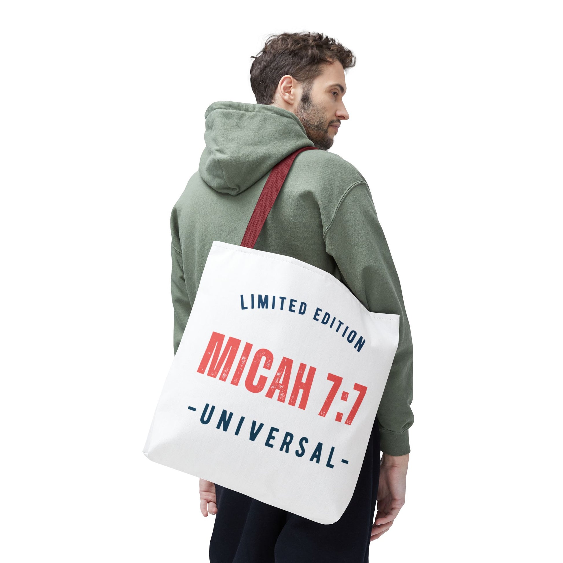 Limited Edition Inspirational Tote Bag - Micah 7:1, Motivational Carryall, Christian Gift, Everyday Tote, Reusable Shopping Bag