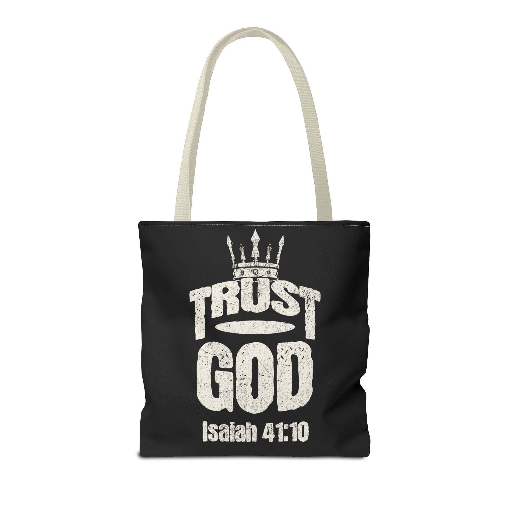 ✝️ Trust God – Isaiah 41:10 Christian Tote Bag