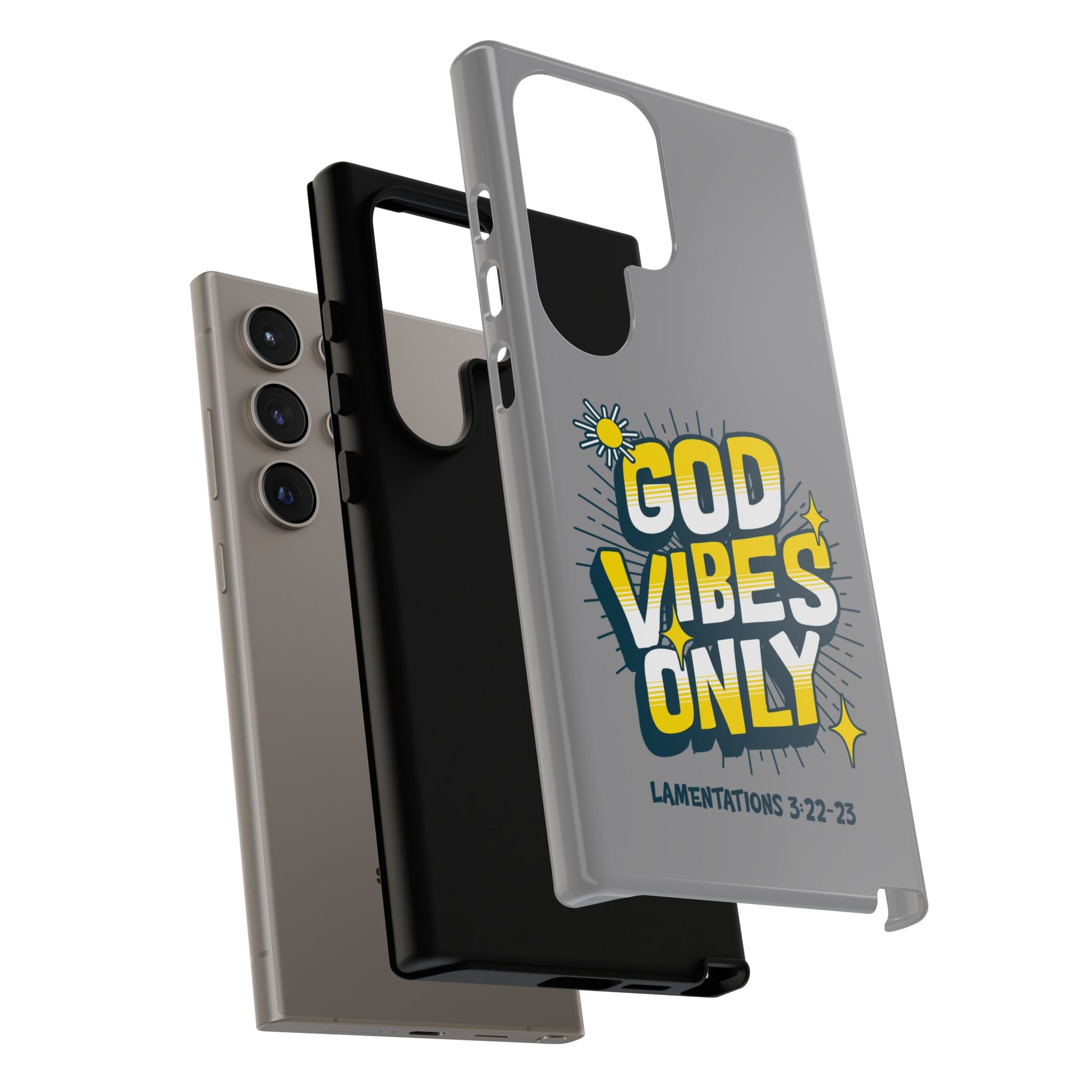 God Vibes Only Phone Case - Inspirational Tough Case, Positive Message Cover, Gift for Faith, Spirituality, Encouragement