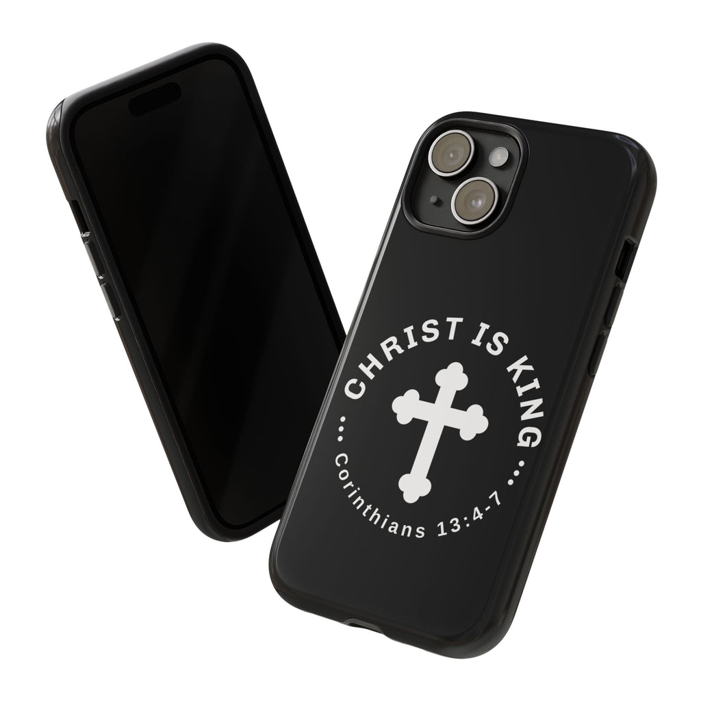 ⭐ Christ is King Phone Case – Tough Cases, Christian Gift, Bible Verse Merchandise, Cross Design, Faith Accessories
