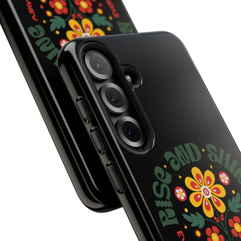 Floral "Rise and Shine" Galatians 6:9 Phone Case – Motivational Christian Gift