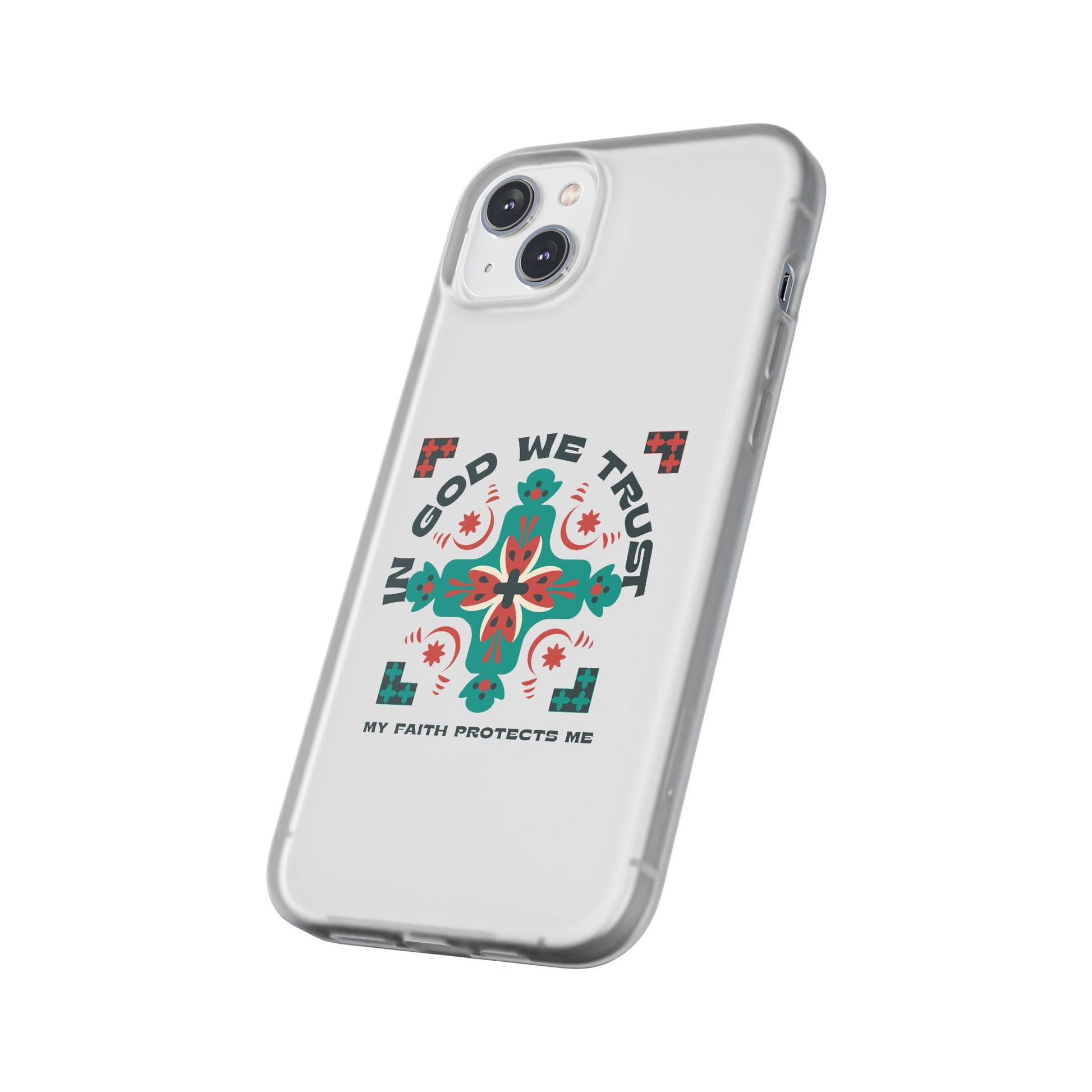 ⭐ In God We Trust Phone Case – Scripture Cross Design