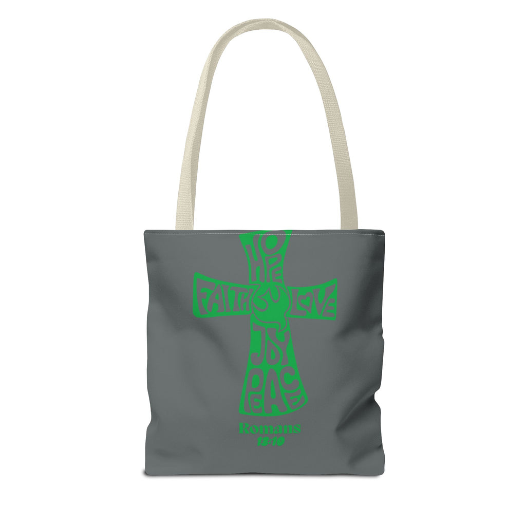 Faith-Inspired Tote Bag, Motivational Cross Design, Spiritual Gift, Everyday Use, Eco-Friendly Fashion, Religious Accessories