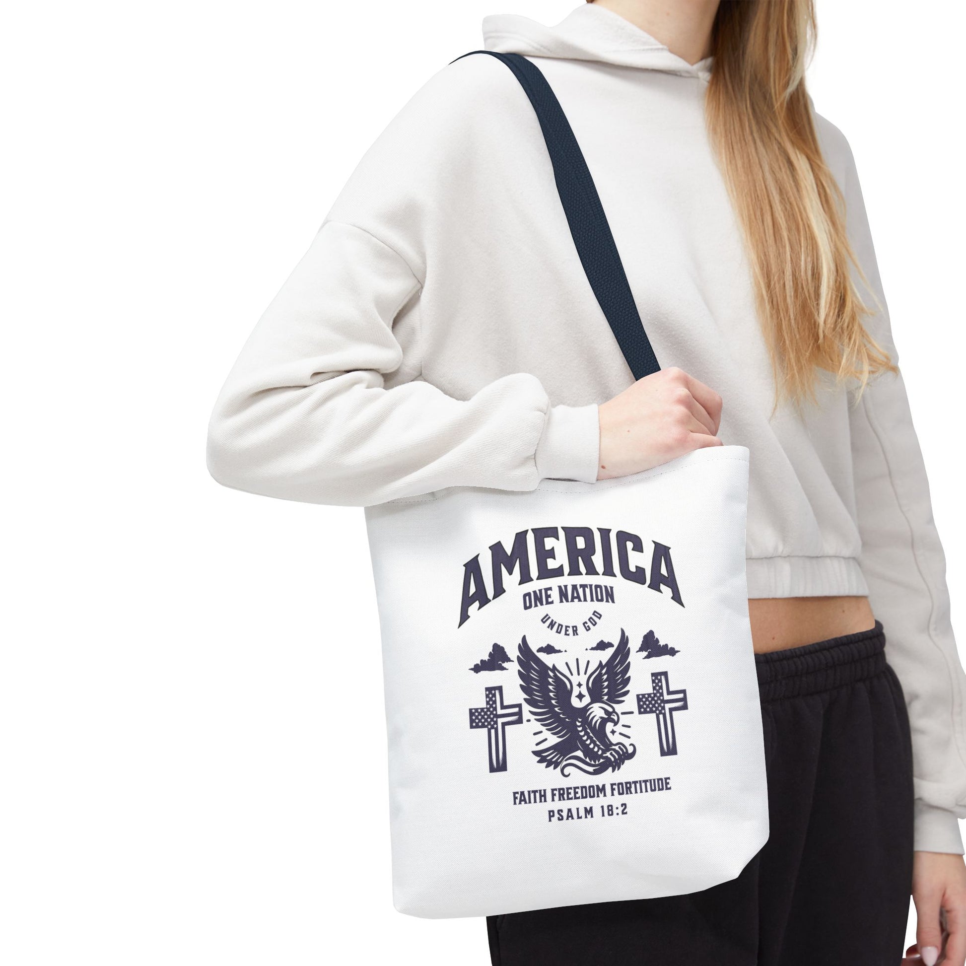 ⭐ America Faith Tote Bag – Bold Patriotic & Faith Statement
