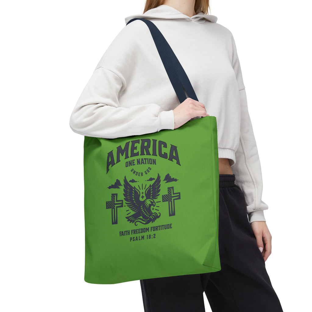 ⭐ America Faith Tote Bag – Bold Patriotic & Faith Statement