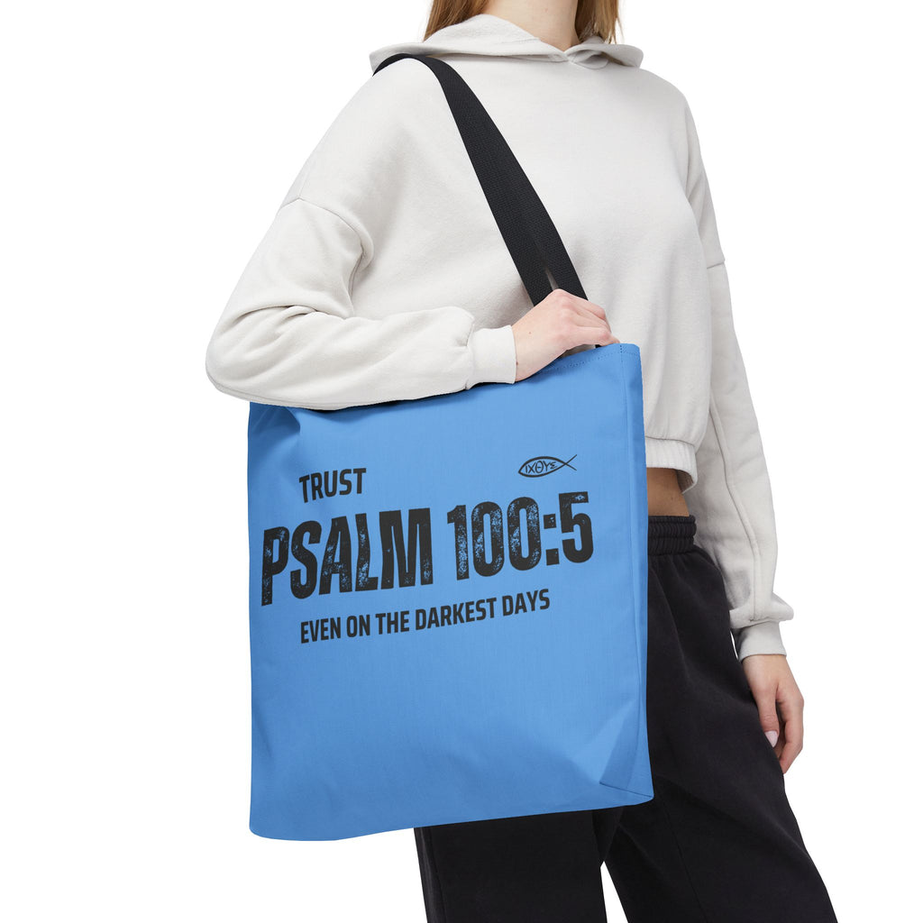 Inspirational Tote Bag - Trust Psalm 100:5, Faithful Christian Gift, Encouragement Accessory, Sustainable Shopping Bag, Inspirational [...]