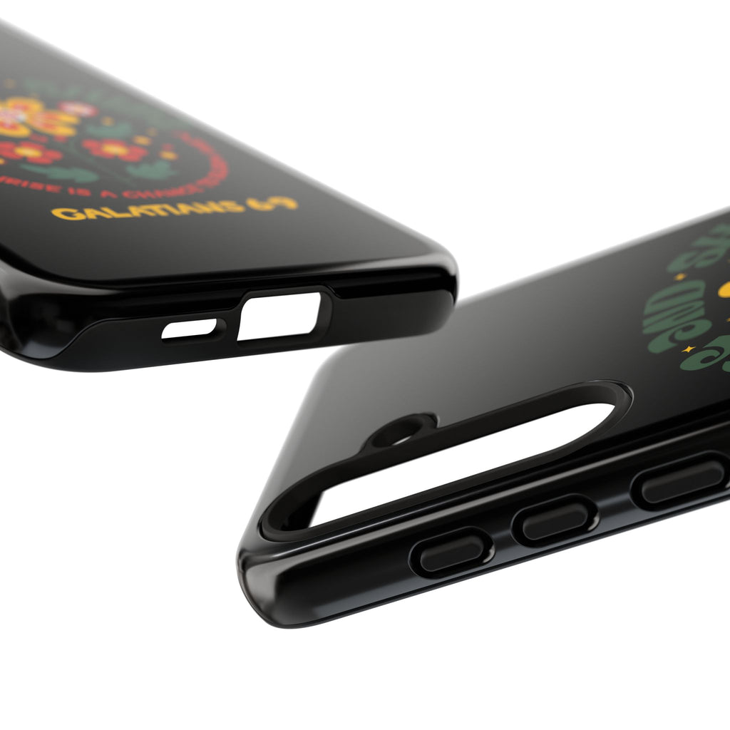 Floral "Rise and Shine" Galatians 6:9 Phone Case – Motivational Christian Gift