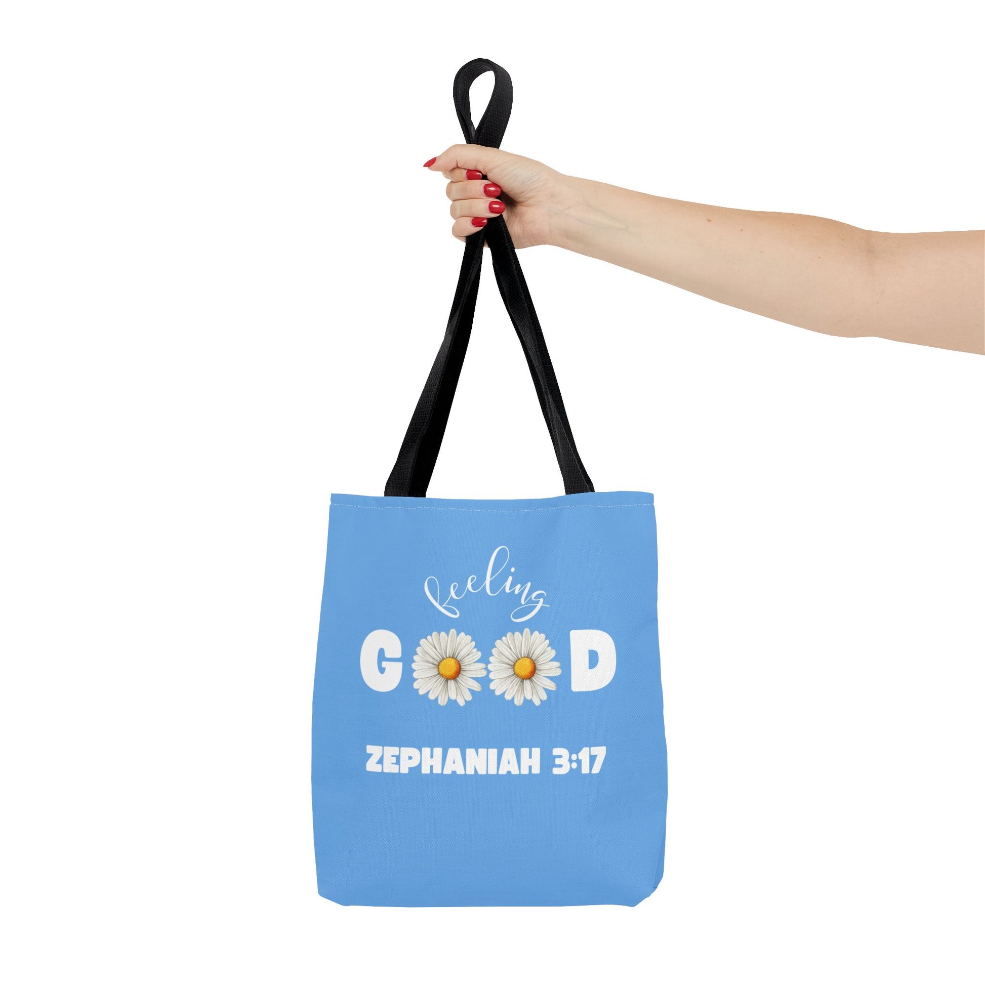 Inspirational Tote Bag - Feeling Good, Floral Design, Scripture Quote, Motivational Gift, Everyday Use, Church Events