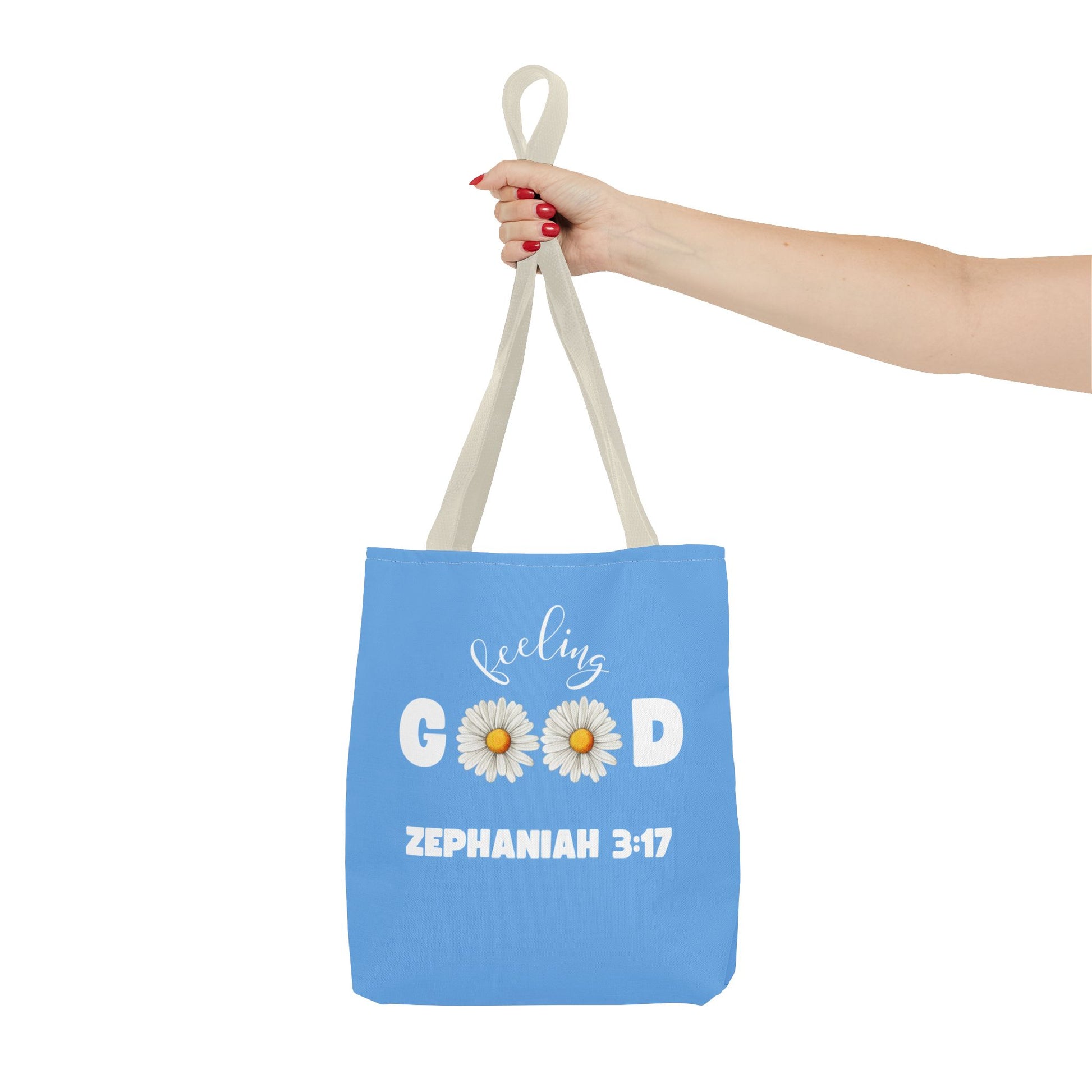 Inspirational Tote Bag - Feeling Good, Floral Design, Scripture Quote, Motivational Gift, Everyday Use, Church Events