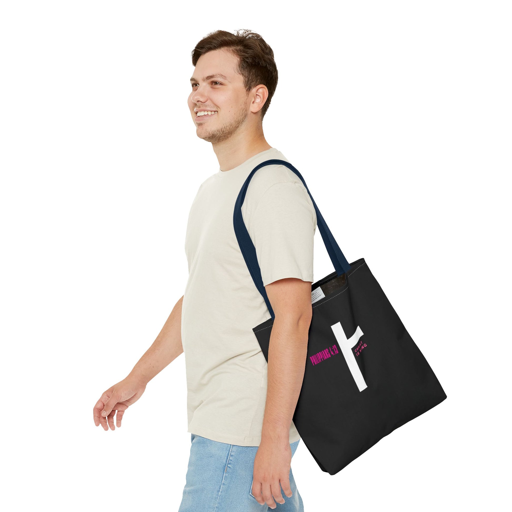 ⭐ Philippians 4:13 Tote Bag – Faith & Strength Statement Bag