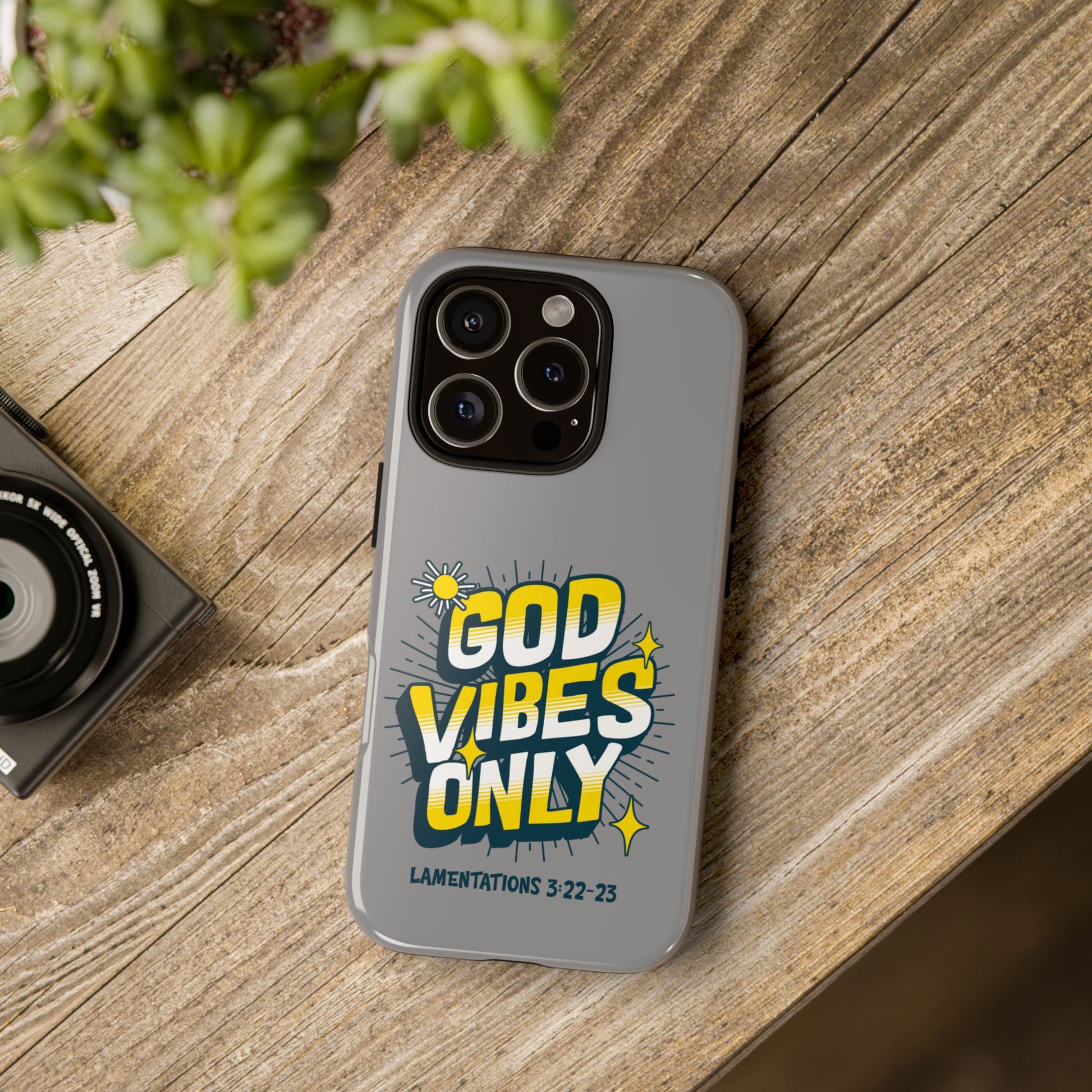 God Vibes Only Phone Case - Inspirational Tough Case, Positive Message Cover, Gift for Faith, Spirituality, Encouragement