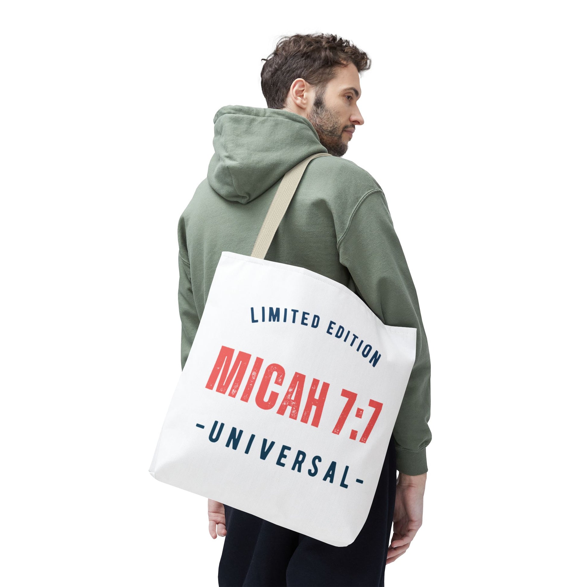 Limited Edition Inspirational Tote Bag - Micah 7:1, Motivational Carryall, Christian Gift, Everyday Tote, Reusable Shopping Bag
