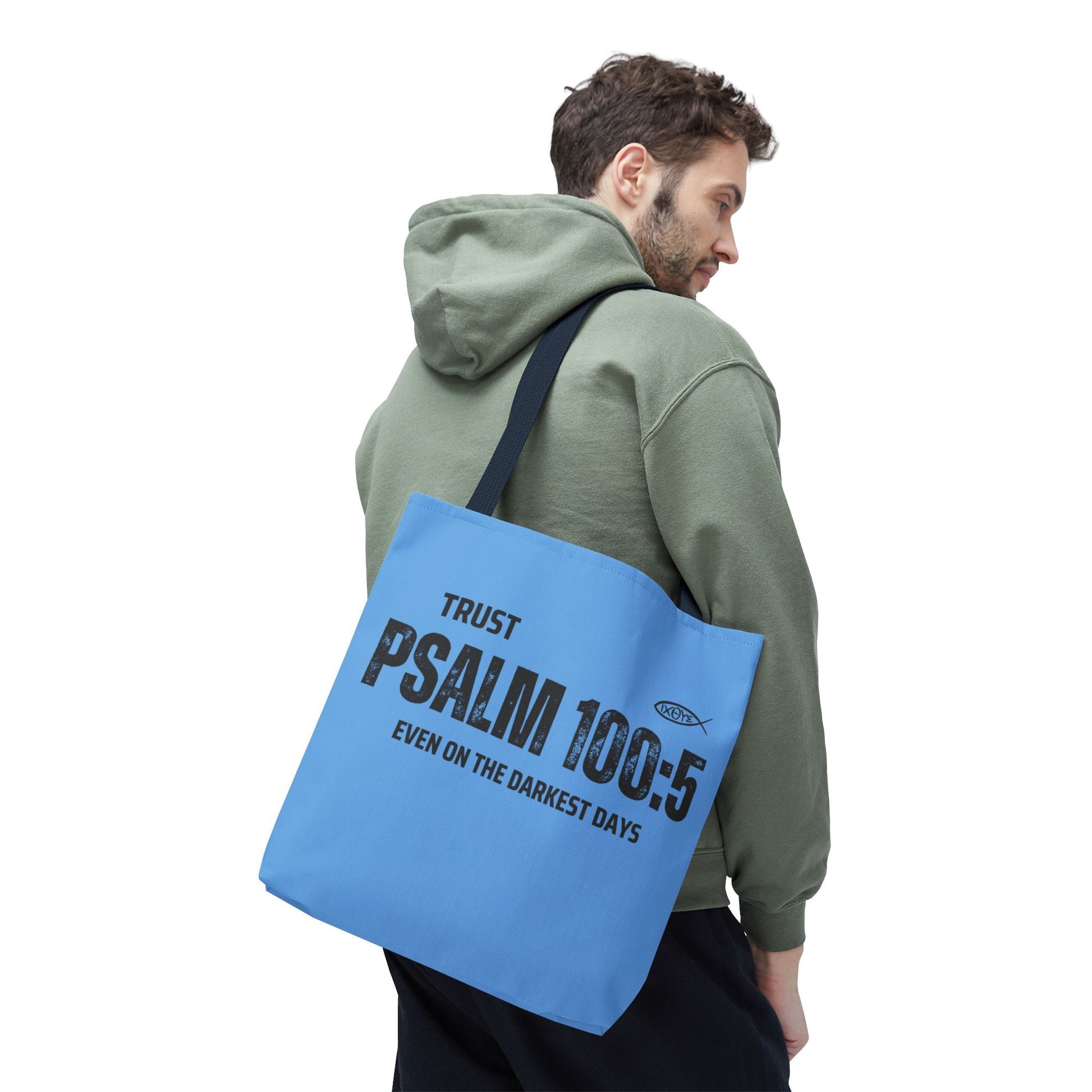Inspirational Tote Bag - Trust Psalm 100:5, Faithful Christian Gift, Encouragement Accessory, Sustainable Shopping Bag, Inspirational [...]