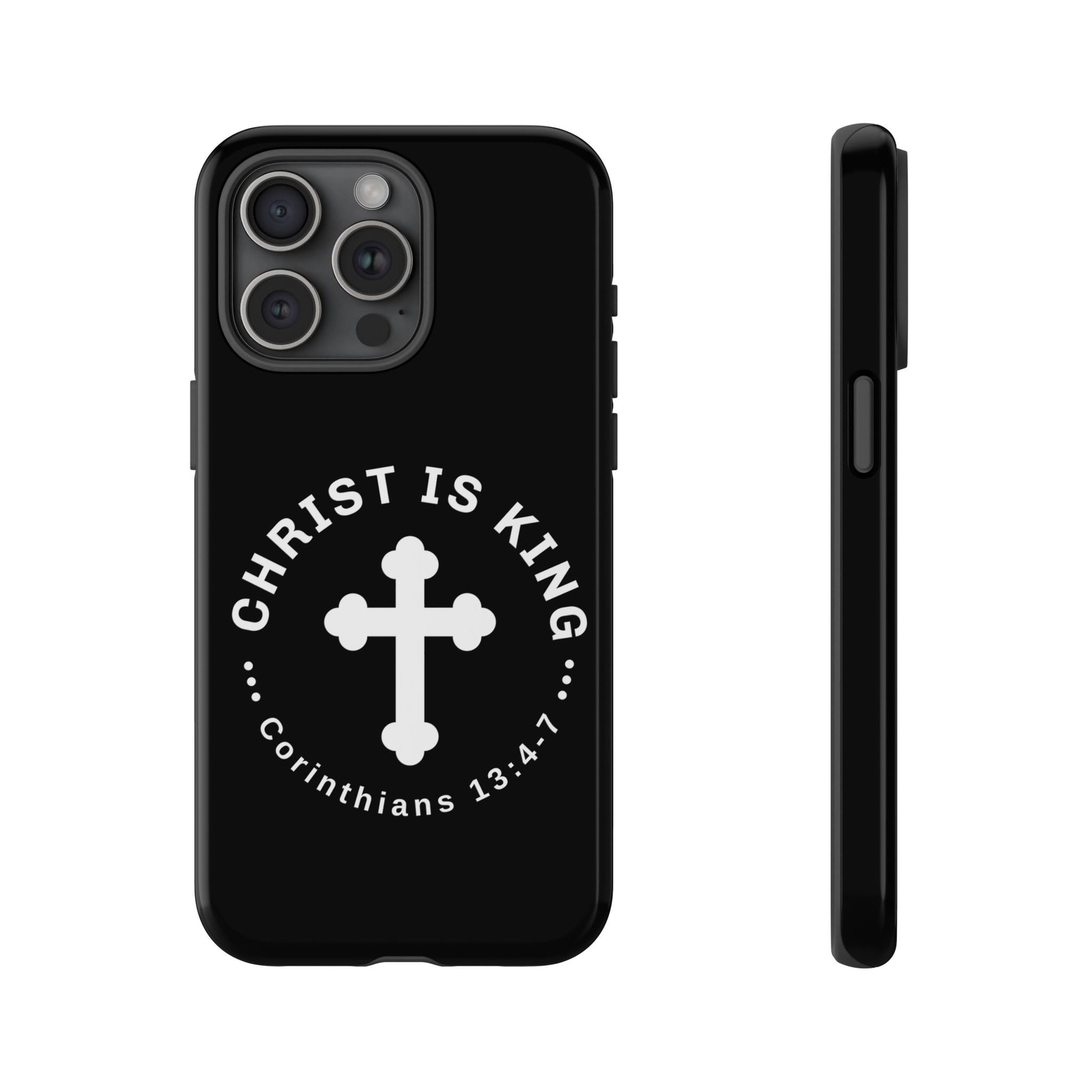 ⭐ Christ is King Phone Case – Tough Cases, Christian Gift, Bible Verse Merchandise, Cross Design, Faith Accessories