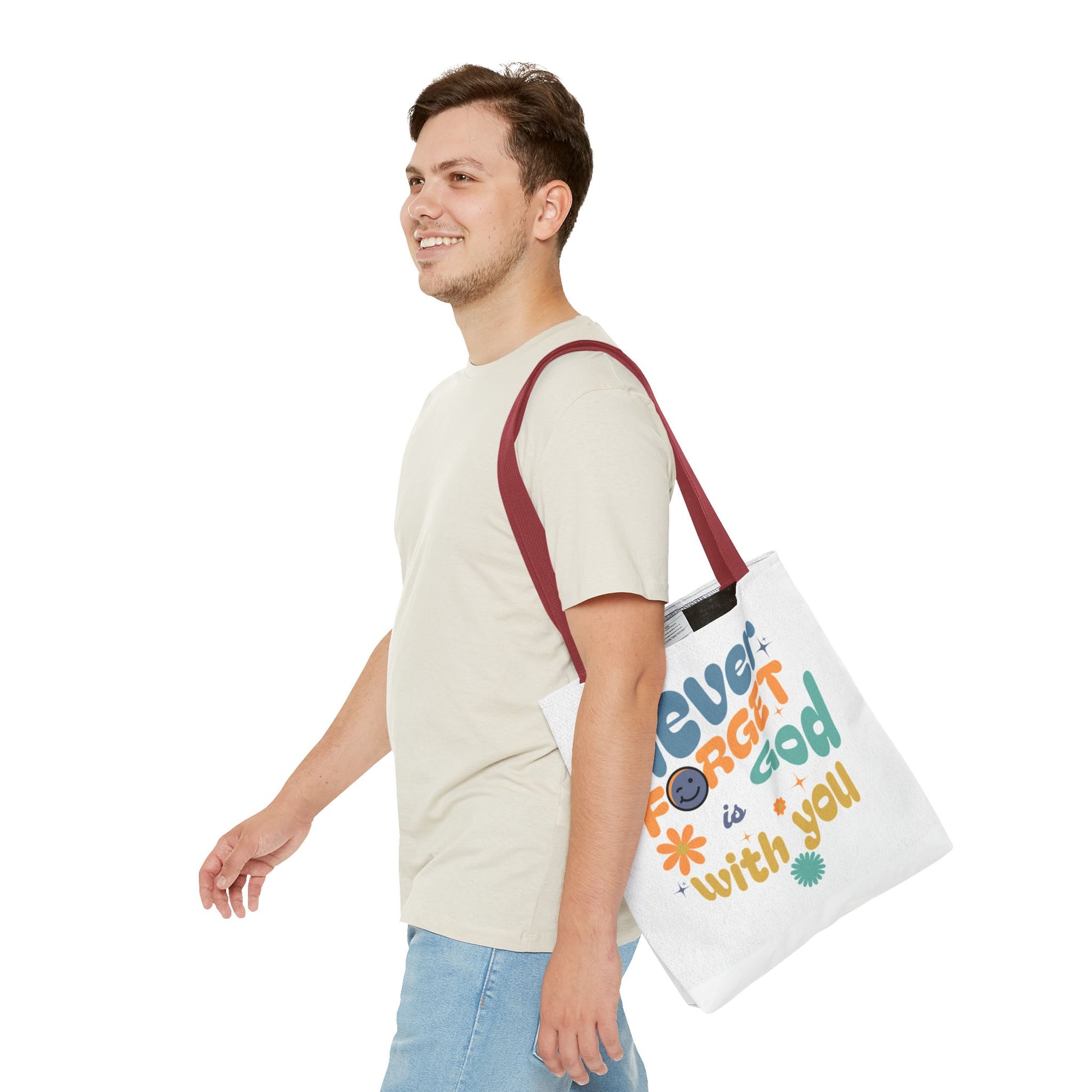 ⭐ Never Forget Tote Bag – Deuteronomy 31:6