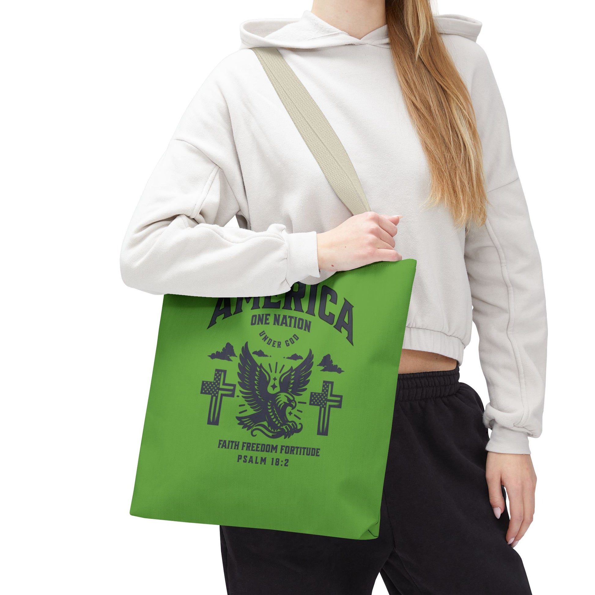 ⭐ America Faith Tote Bag – Bold Patriotic & Faith Statement