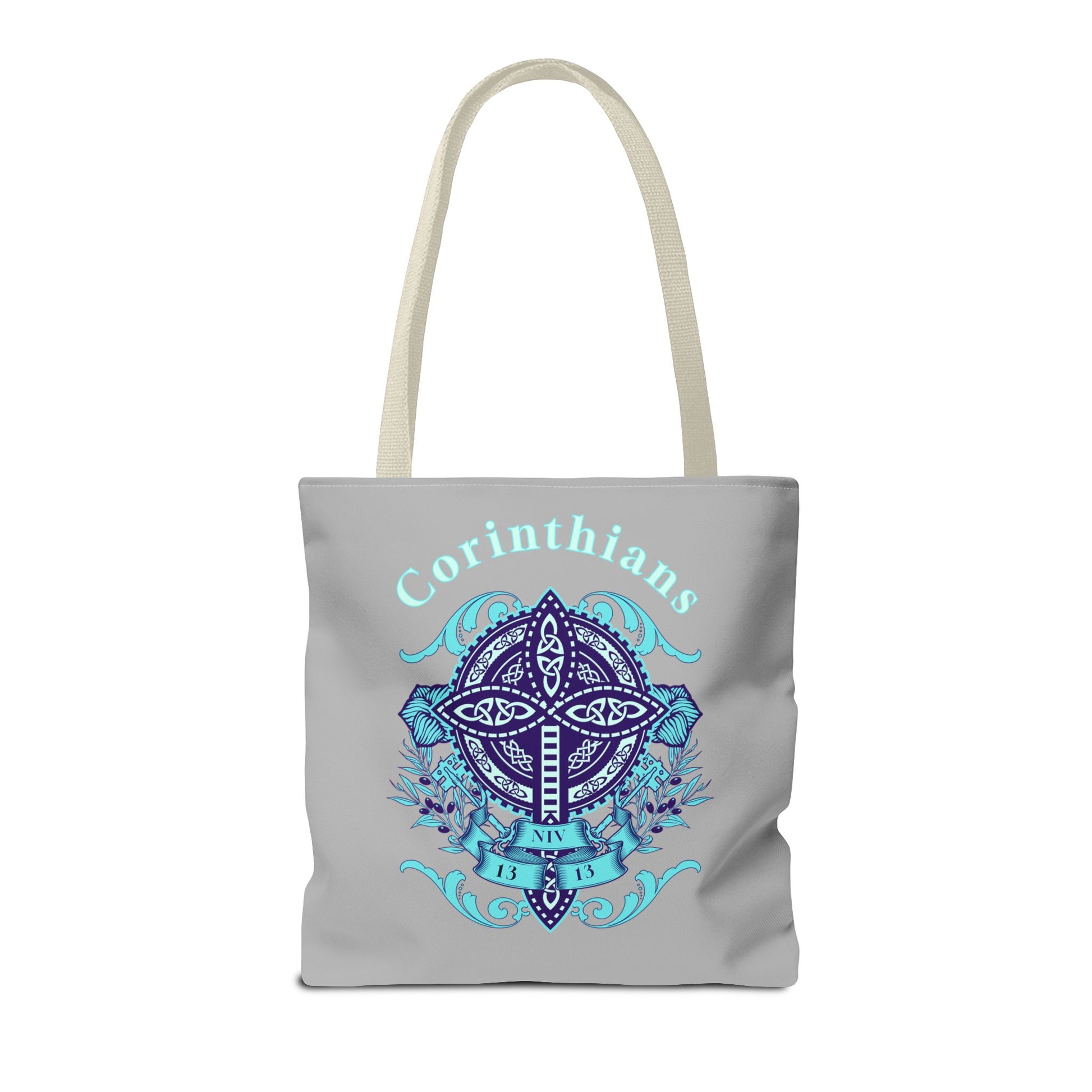 ⭐ Corinthians Cross Tote Bag – Celtic Faith-Inspired Carryall