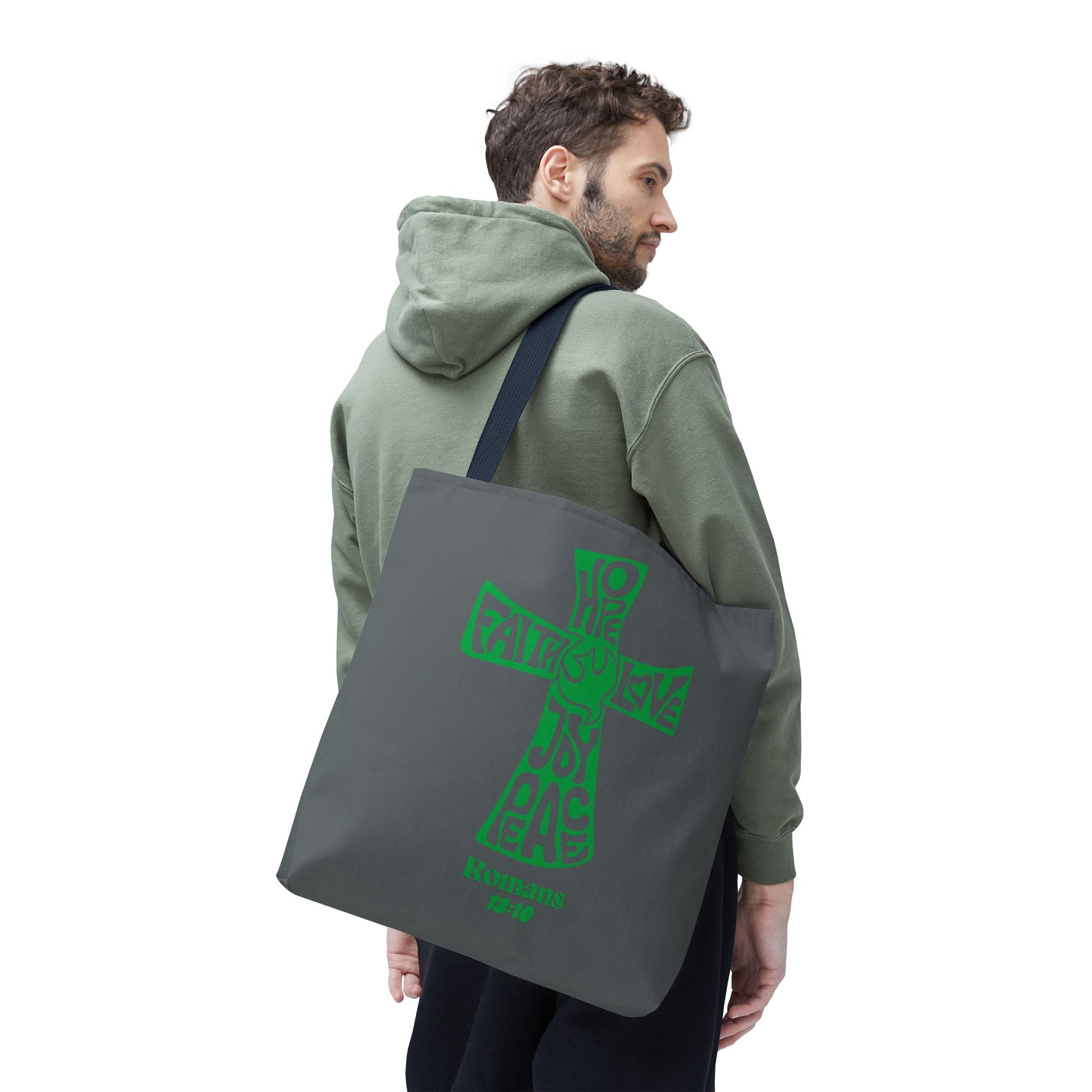 Faith-Inspired Tote Bag, Motivational Cross Design, Spiritual Gift, Everyday Use, Eco-Friendly Fashion, Religious Accessories
