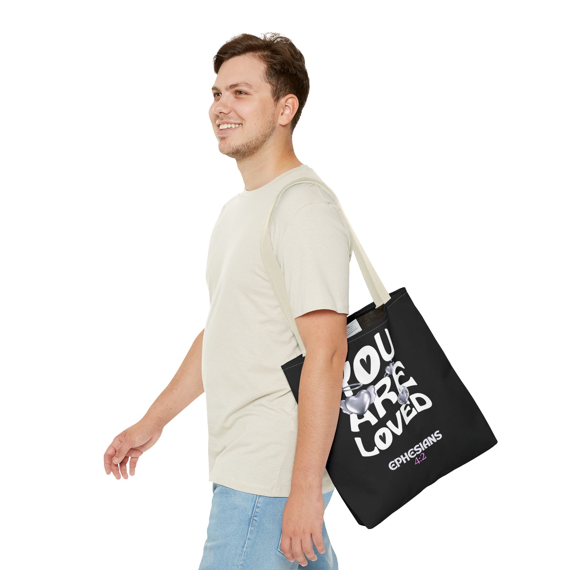 ⭐ "You Are Loved" Tote Bag – Ephesians 4:2