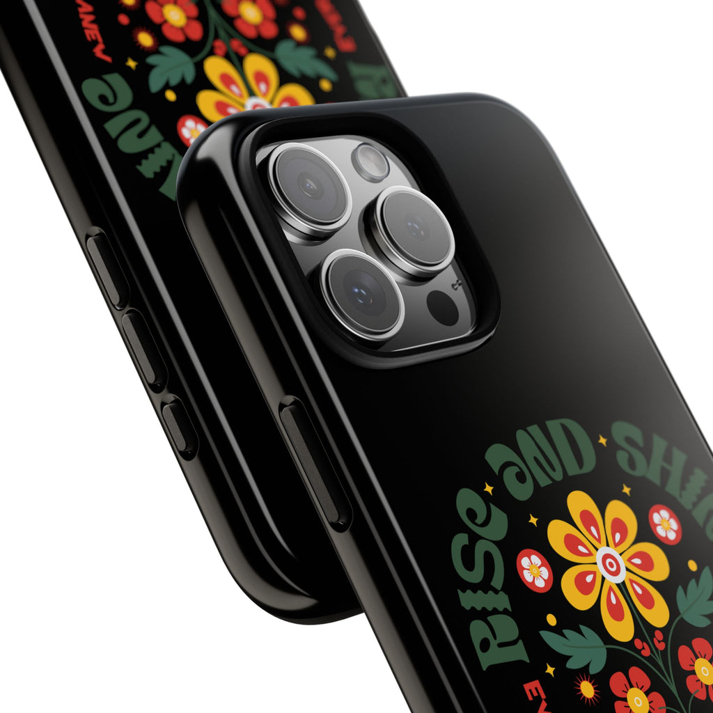 Floral "Rise and Shine" Galatians 6:9 Phone Case – Motivational Christian Gift