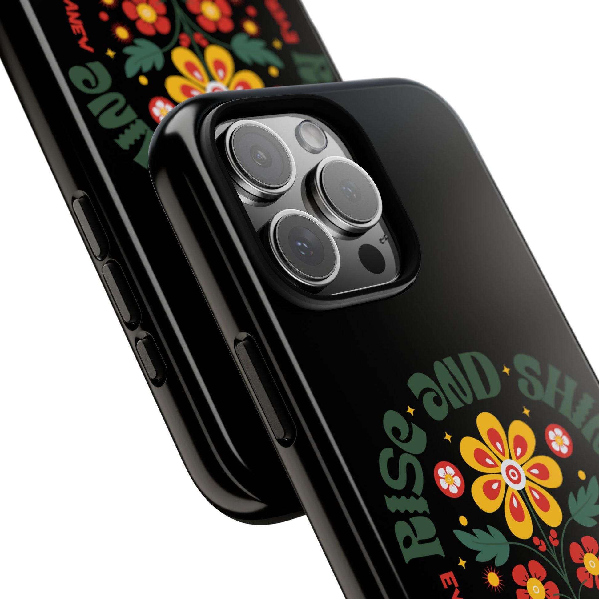 Floral "Rise and Shine" Galatians 6:9 Phone Case – Motivational Christian Gift