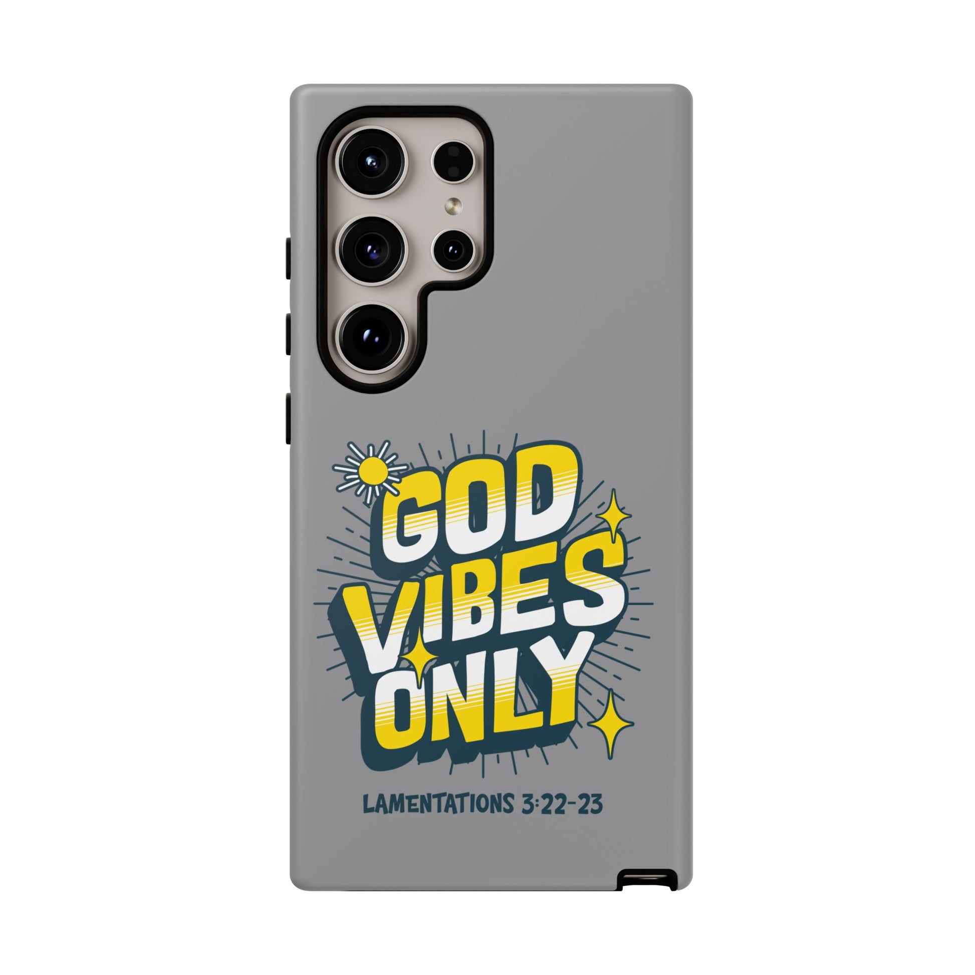 God Vibes Only Phone Case - Inspirational Tough Case, Positive Message Cover, Gift for Faith, Spirituality, Encouragement