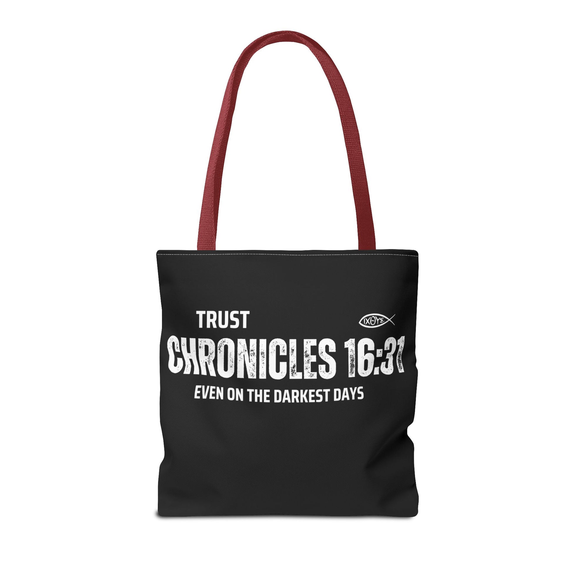 Inspirational Tote Bag - Trust Chronicles 16:31, Faith-themed Gift, Bible Verse Tote, Motivational Shopping Bag, Christian Message Accessory