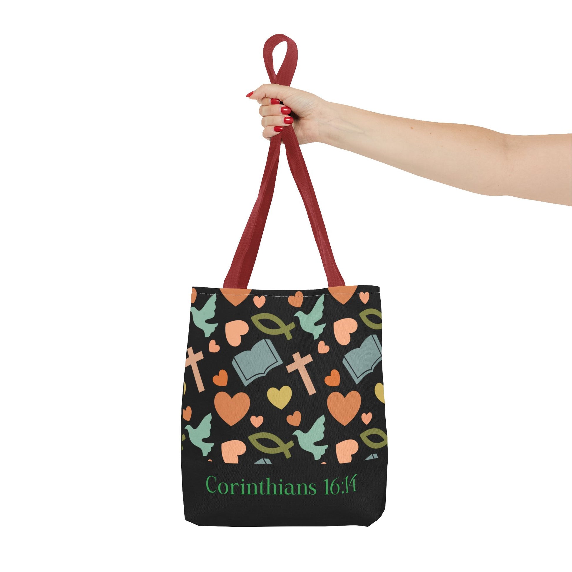 Christian Tote Bag with Inspirational Design, Perfect for Church, Gift for Believers, Faith-based Accessory, Everyday Use, Bible Verse Tote