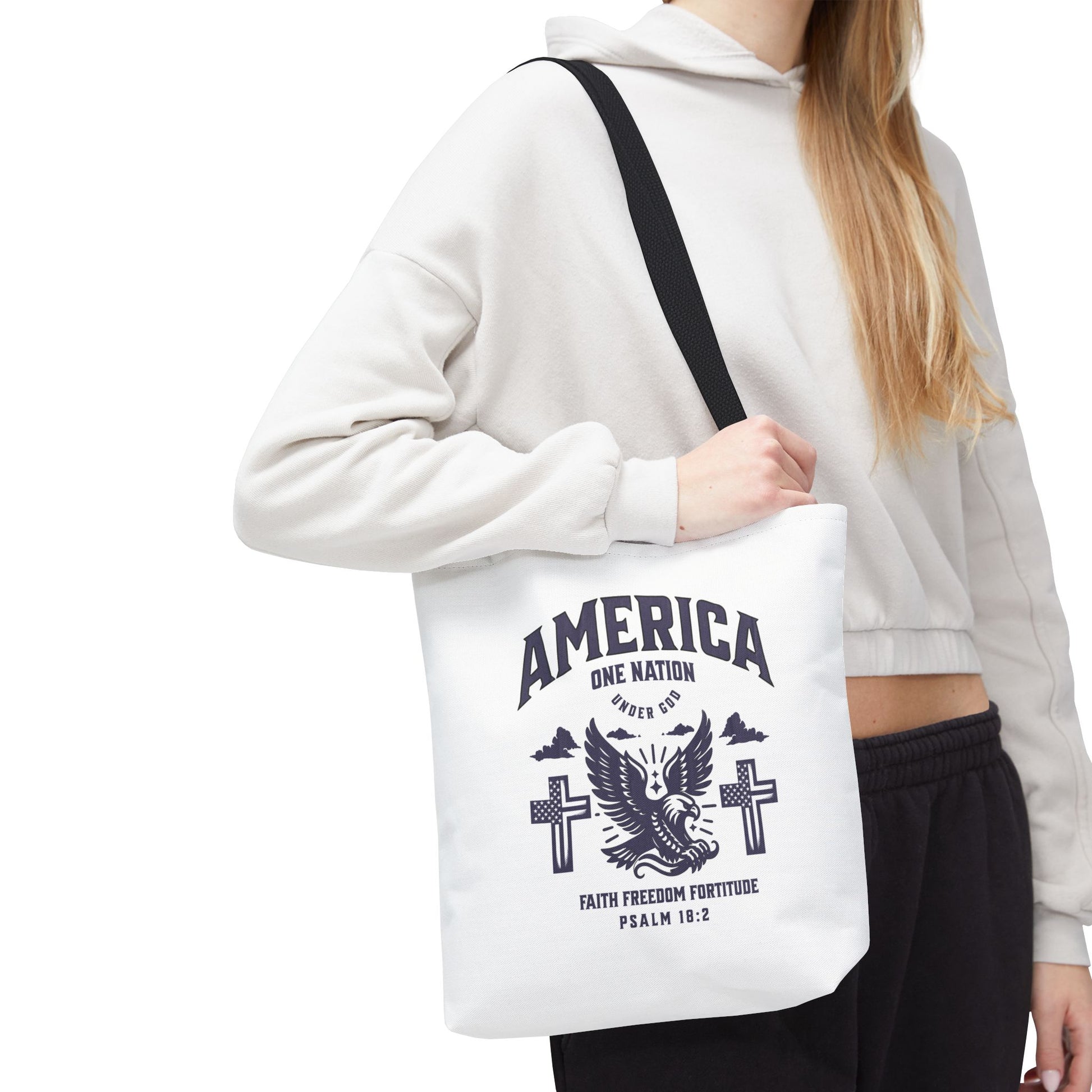 ⭐ America Faith Tote Bag – Bold Patriotic & Faith Statement