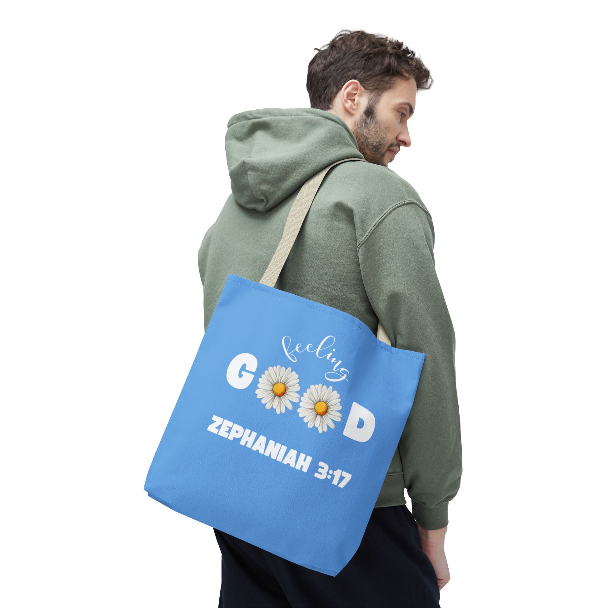 Inspirational Tote Bag - Feeling Good, Floral Design, Scripture Quote, Motivational Gift, Everyday Use, Church Events