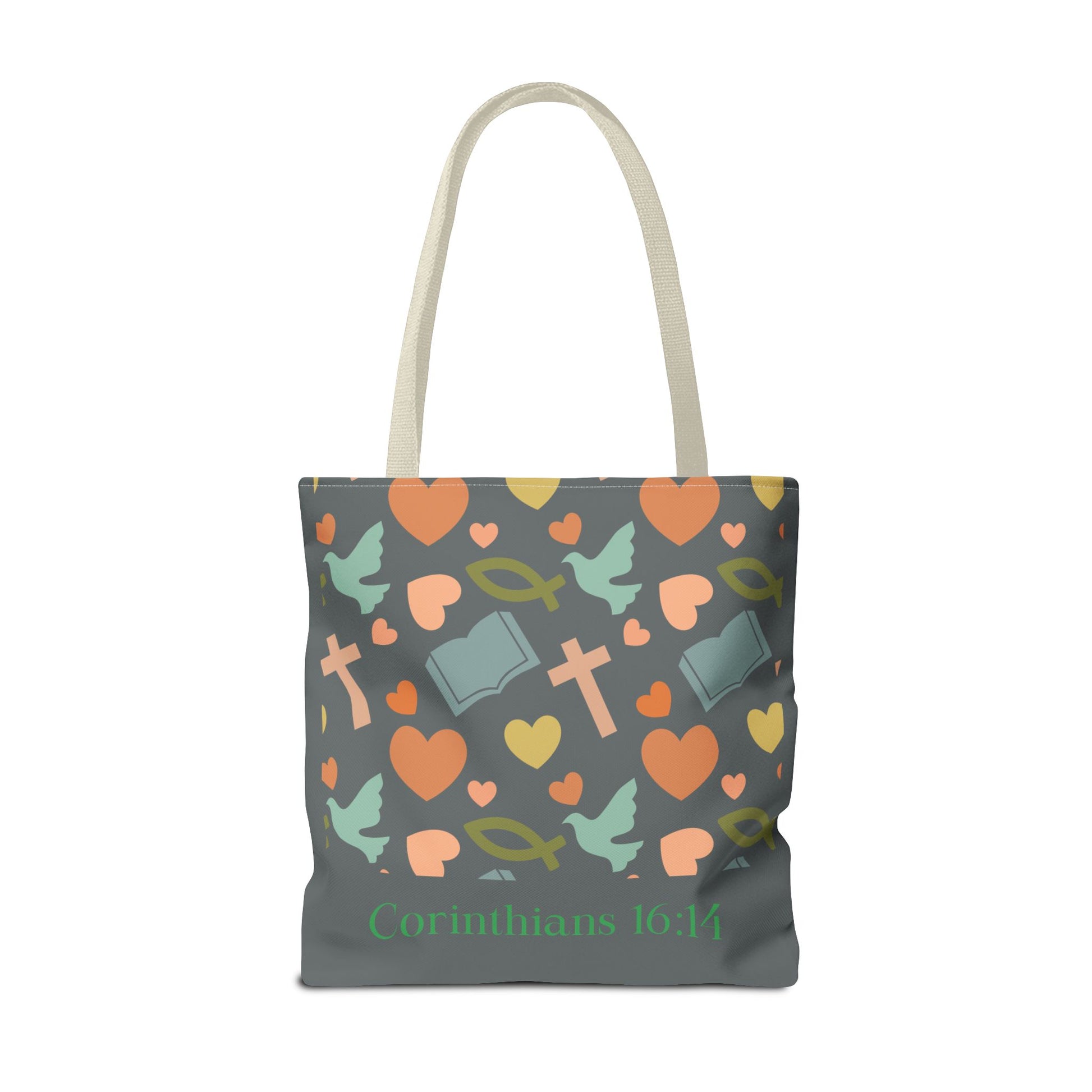 Inspirational Tote Bag - Faith, Love, Hope, Gift for Her, Spiritual Accessories, Bible Verse Tote