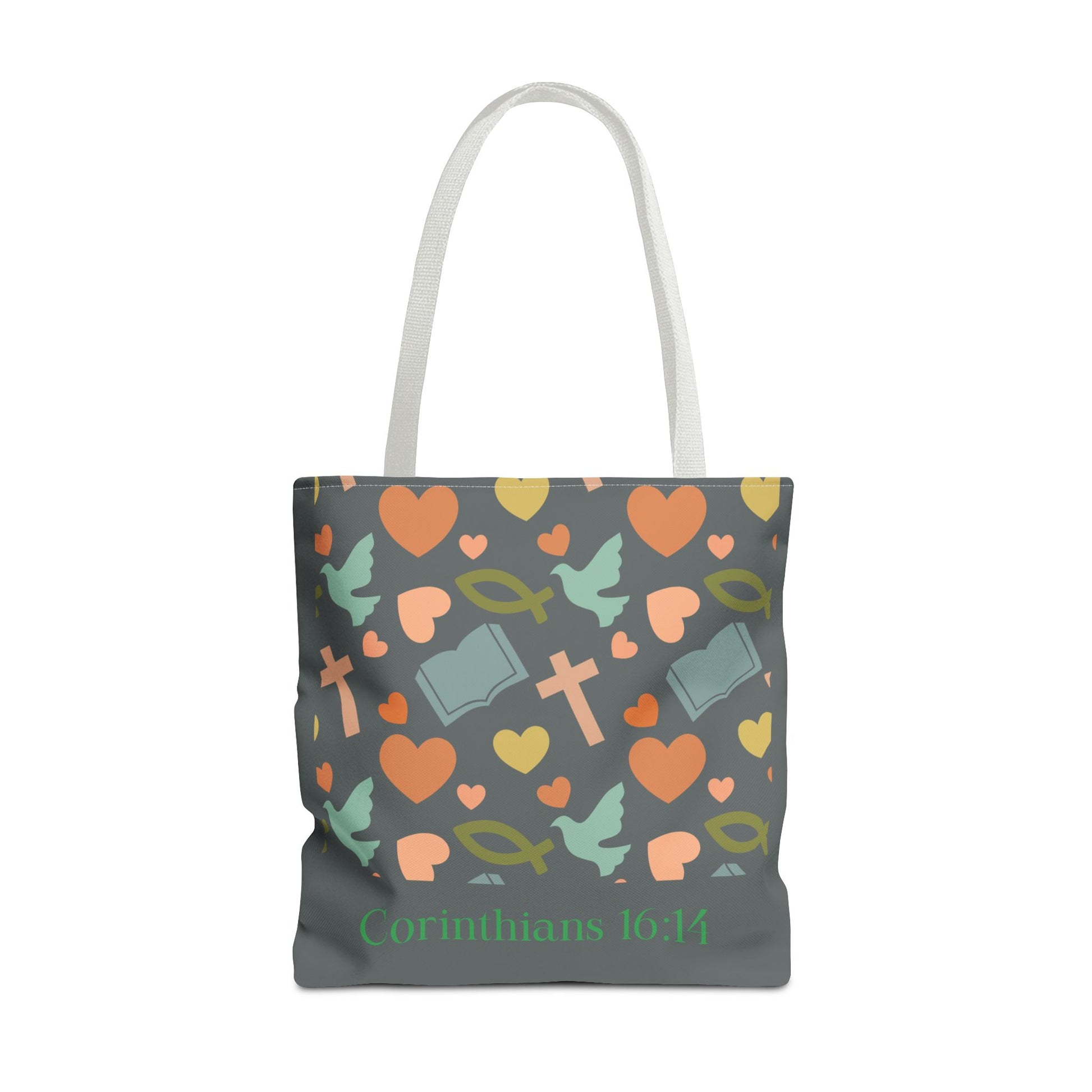 Inspirational Tote Bag - Faith, Love, Hope, Gift for Her, Spiritual Accessories, Bible Verse Tote