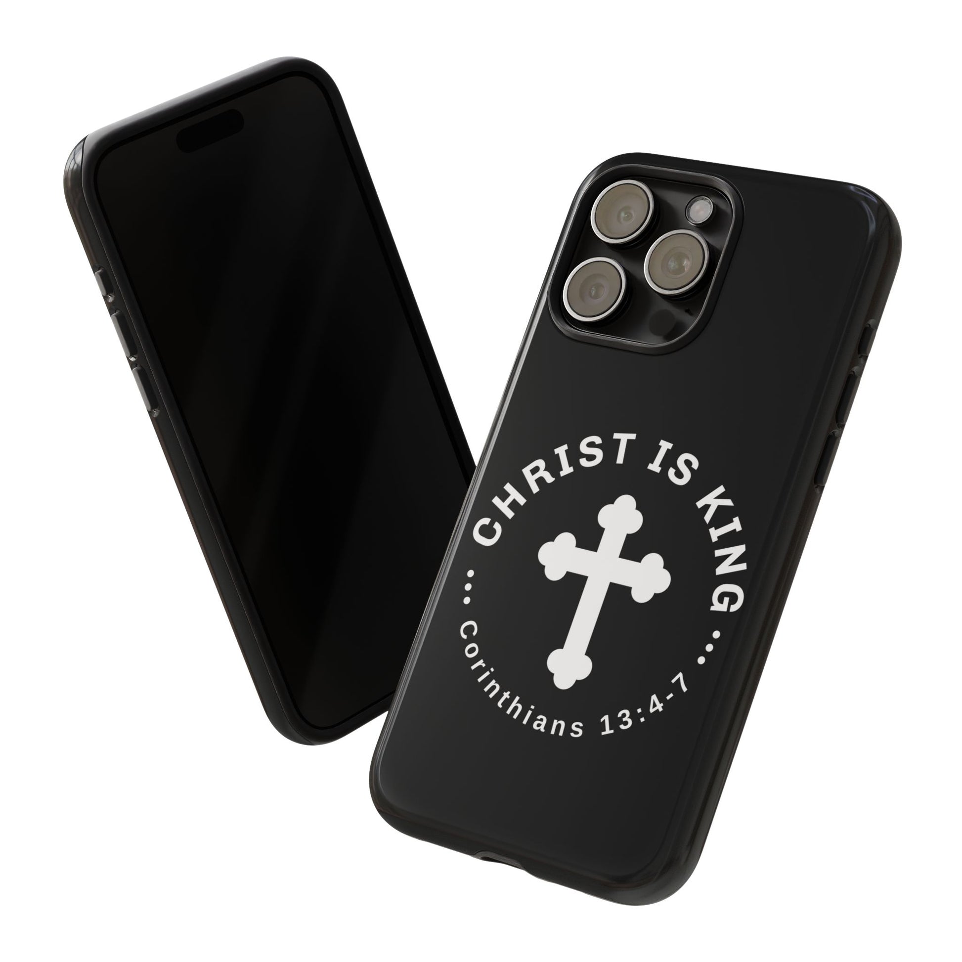 ⭐ Christ is King Phone Case – Tough Cases, Christian Gift, Bible Verse Merchandise, Cross Design, Faith Accessories