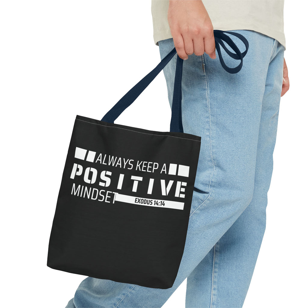 Always Keep A Positive Mindset Tote Bag, Inspirational Bag, Eco-Friendly Carryall, Motivational Gift, Affirmation Tote, Daily Reminder