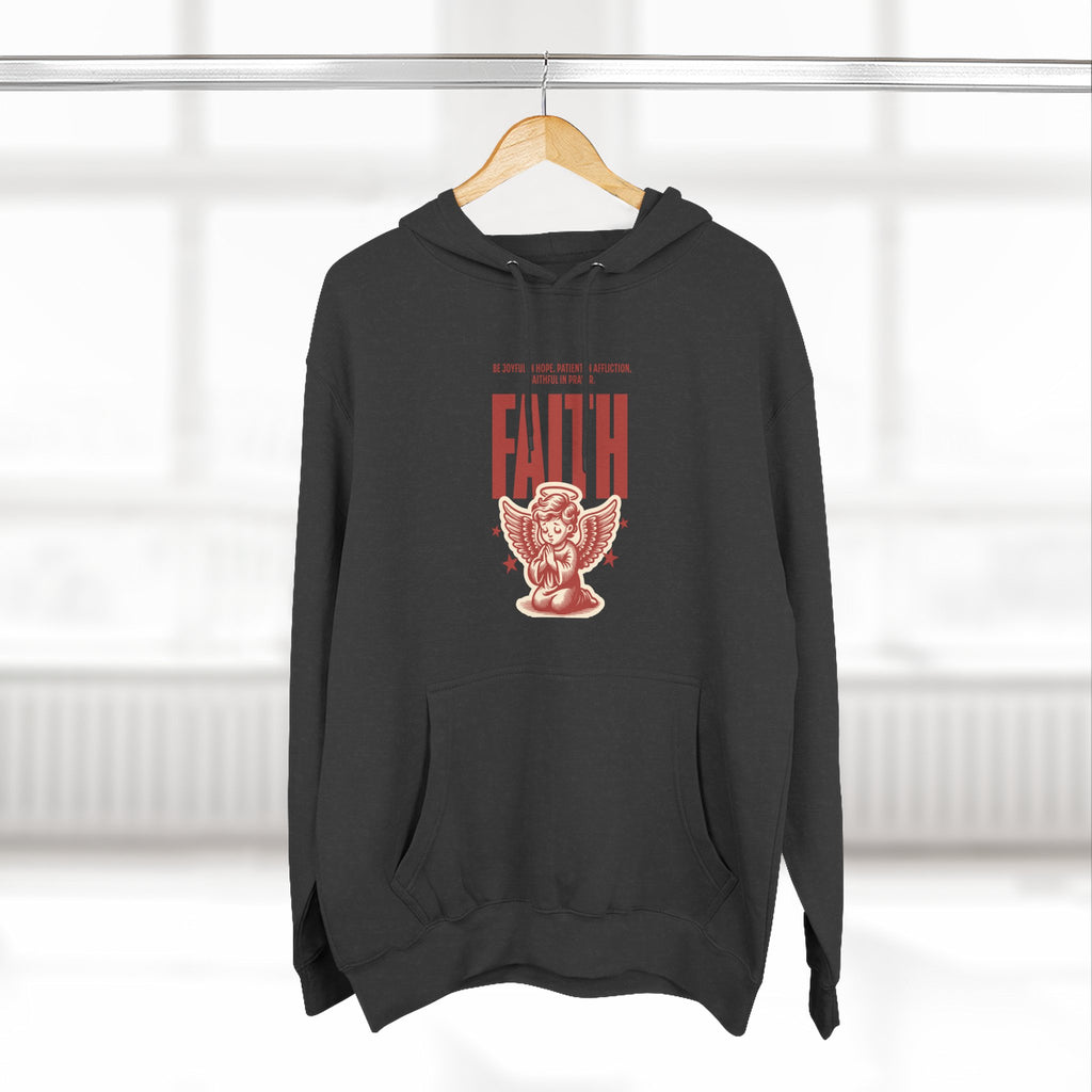 Faith-Inspired Three-Panel Fleece Hoodie, Cozy Spiritual Apparel, Perfect Gift for Friends, Casualwear for Everyday