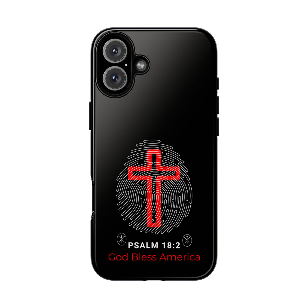 Christian Phone Case with Cross Design, Tough Case for Protection, Gifts for Faith, Bible Verse, God Bless America