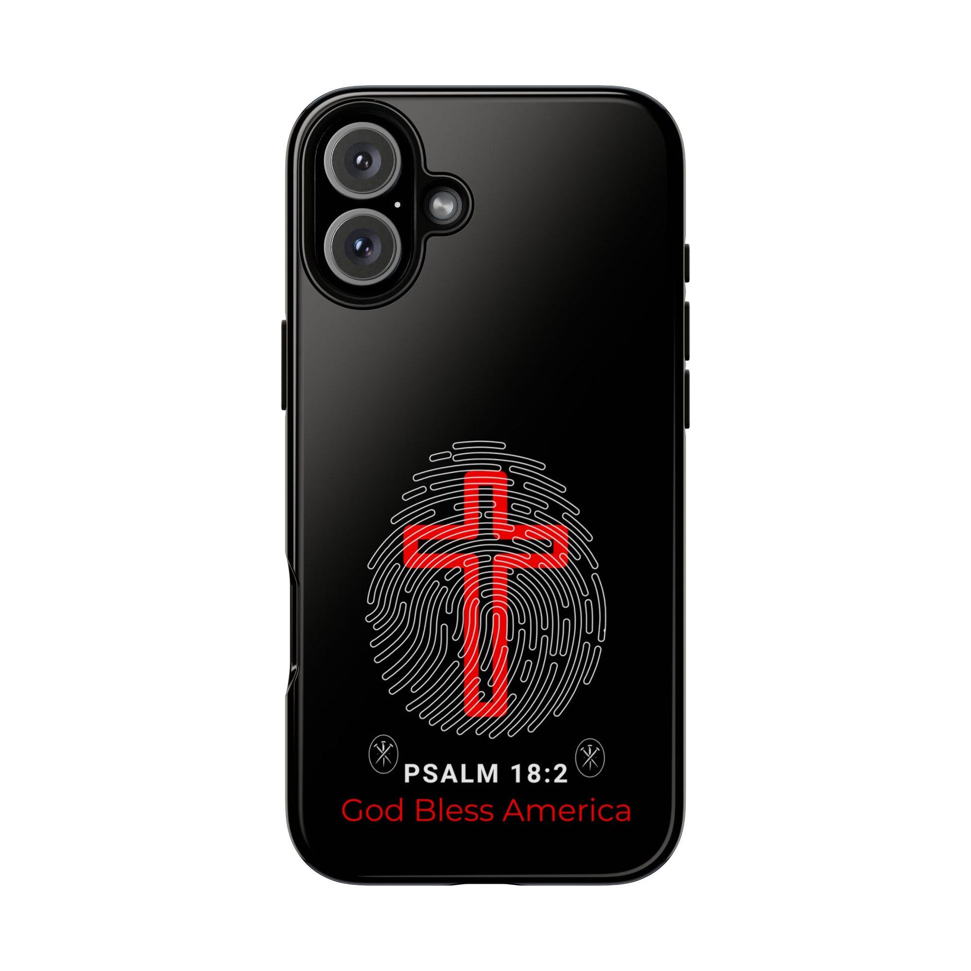 Christian Phone Case with Cross Design, Tough Case for Protection, Gifts for Faith, Bible Verse, God Bless America