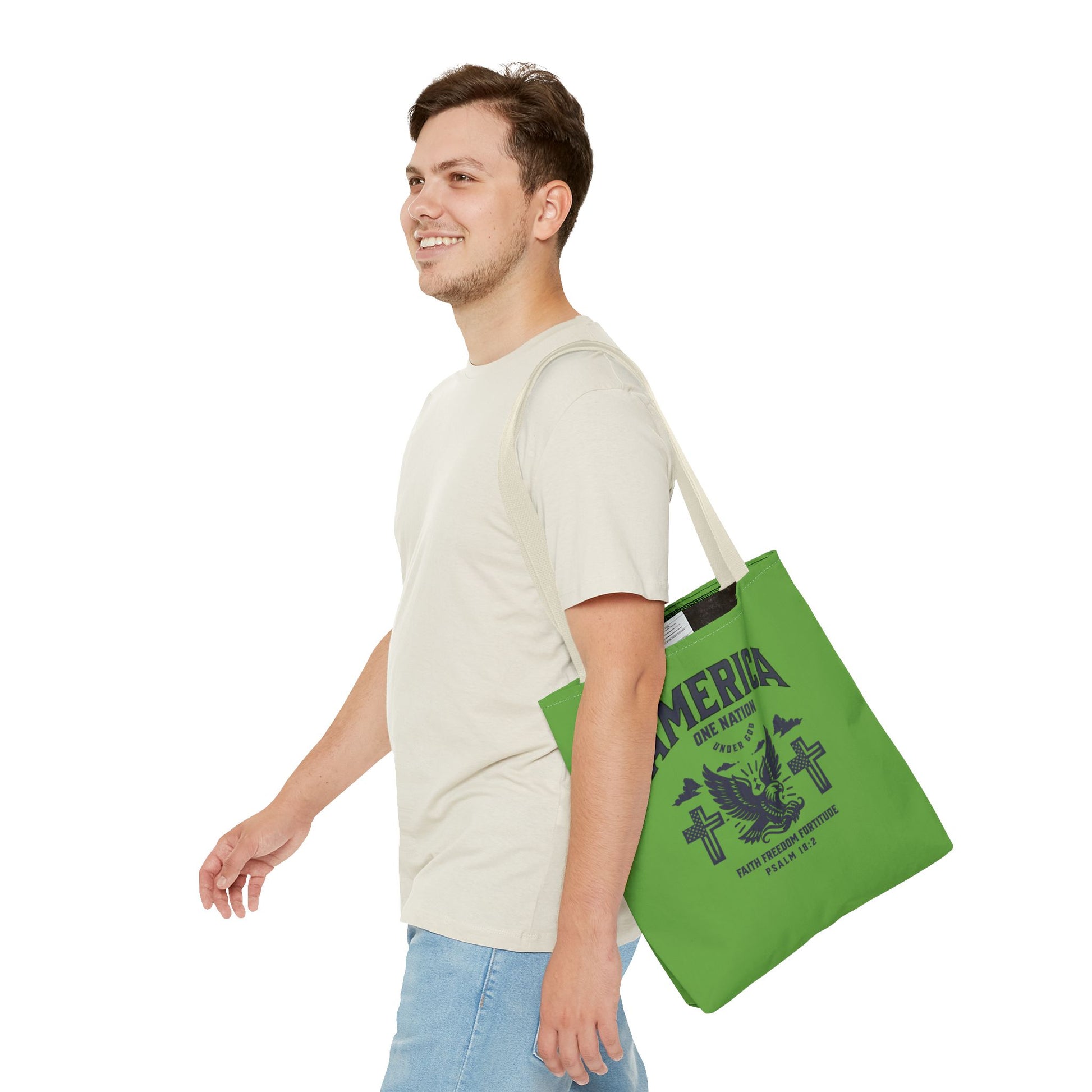 ⭐ America Faith Tote Bag – Bold Patriotic & Faith Statement