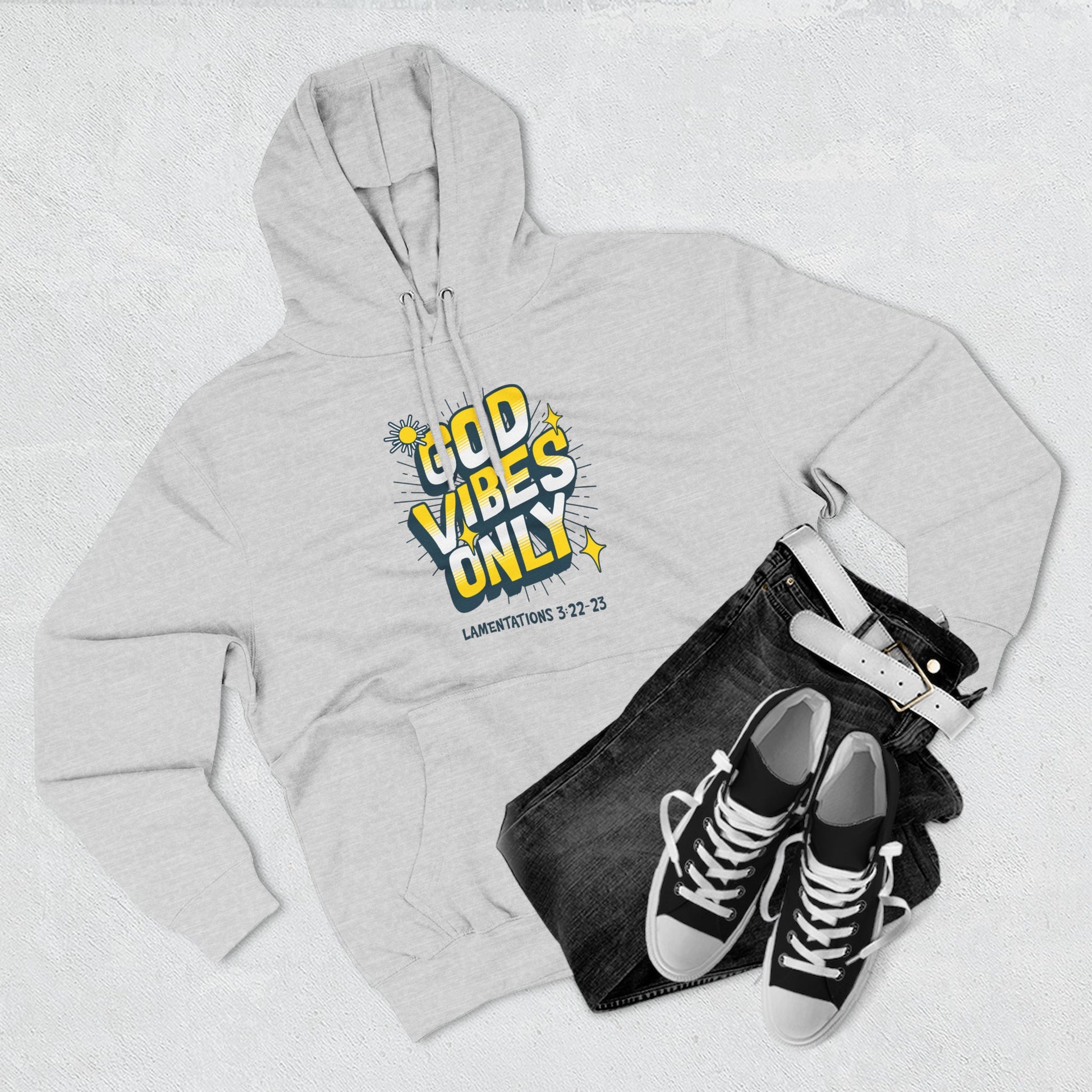 God Vibes Only Hoodie, Soft Fleece Sweatshirt, Inspirational Apparel, Unisex Hoodie Gift, Cozy Casual Wear