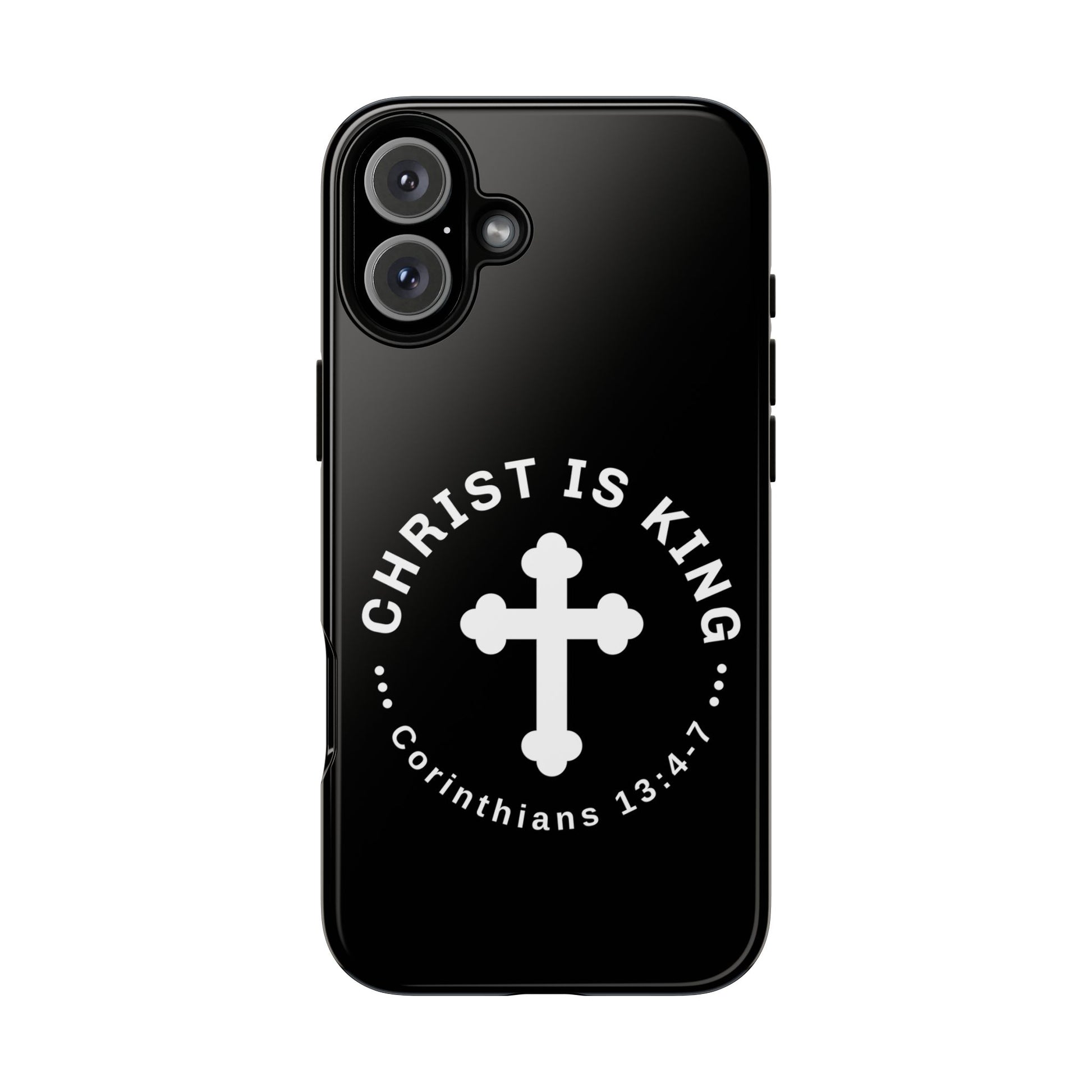 ⭐ Christ is King Phone Case – Tough Cases, Christian Gift, Bible Verse Merchandise, Cross Design, Faith Accessories