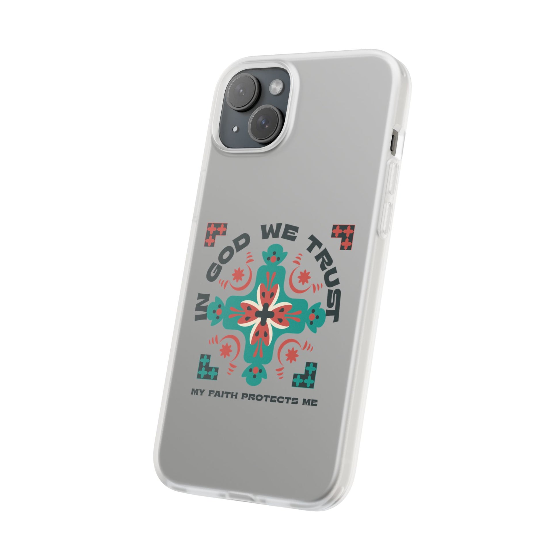 ⭐ In God We Trust Phone Case – Scripture Cross Design