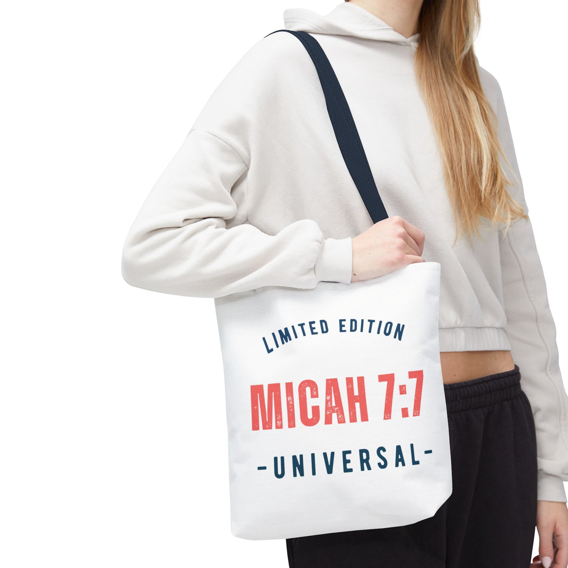 Limited Edition Inspirational Tote Bag - Micah 7:1, Motivational Carryall, Christian Gift, Everyday Tote, Reusable Shopping Bag