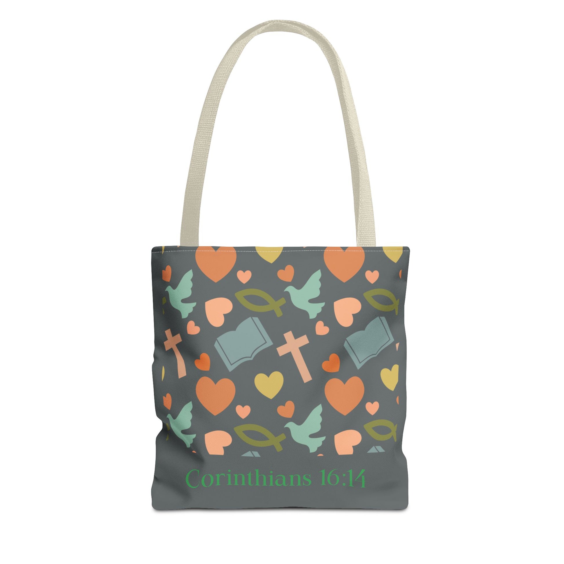 Inspirational Tote Bag - Faith, Love, Hope, Gift for Her, Spiritual Accessories, Bible Verse Tote