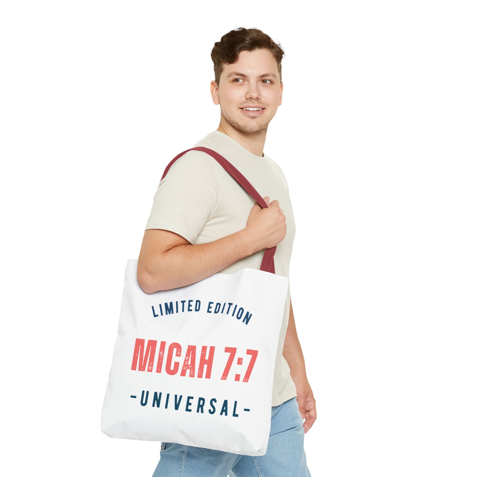Limited Edition Inspirational Tote Bag - Micah 7:1, Motivational Carryall, Christian Gift, Everyday Tote, Reusable Shopping Bag