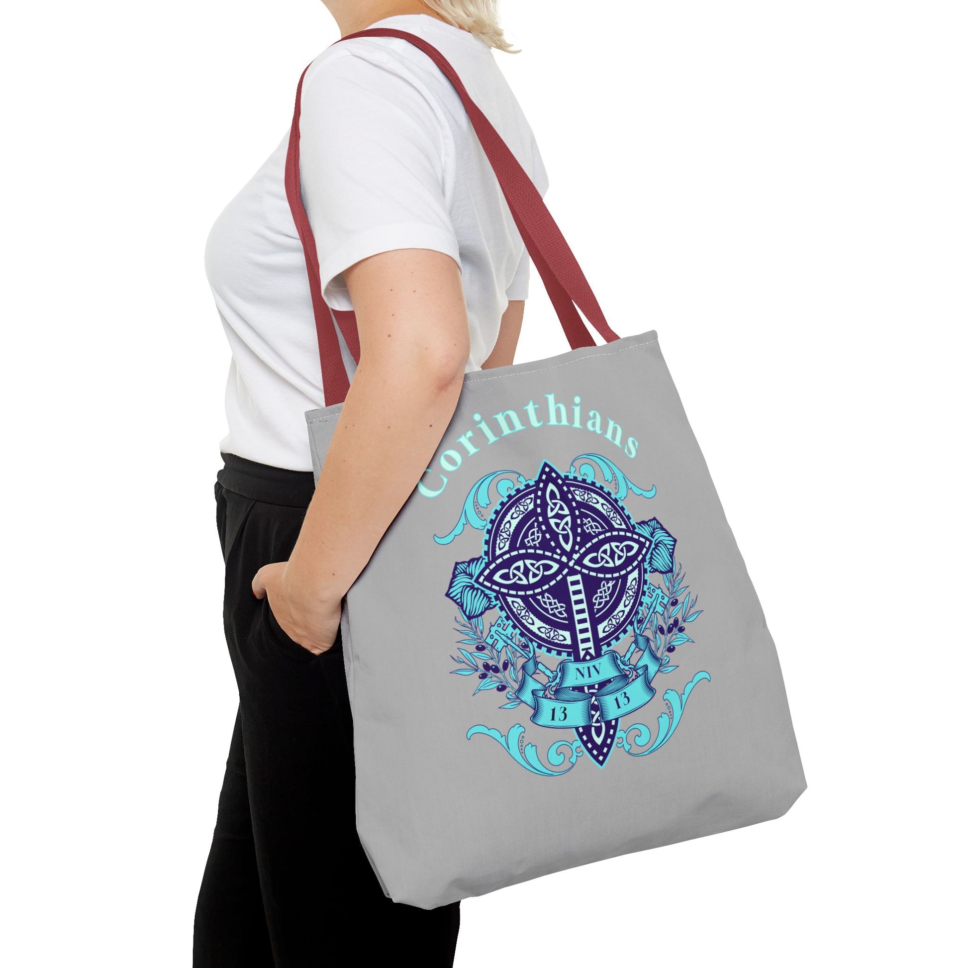 ⭐ Corinthians Cross Tote Bag – Celtic Faith-Inspired Carryall