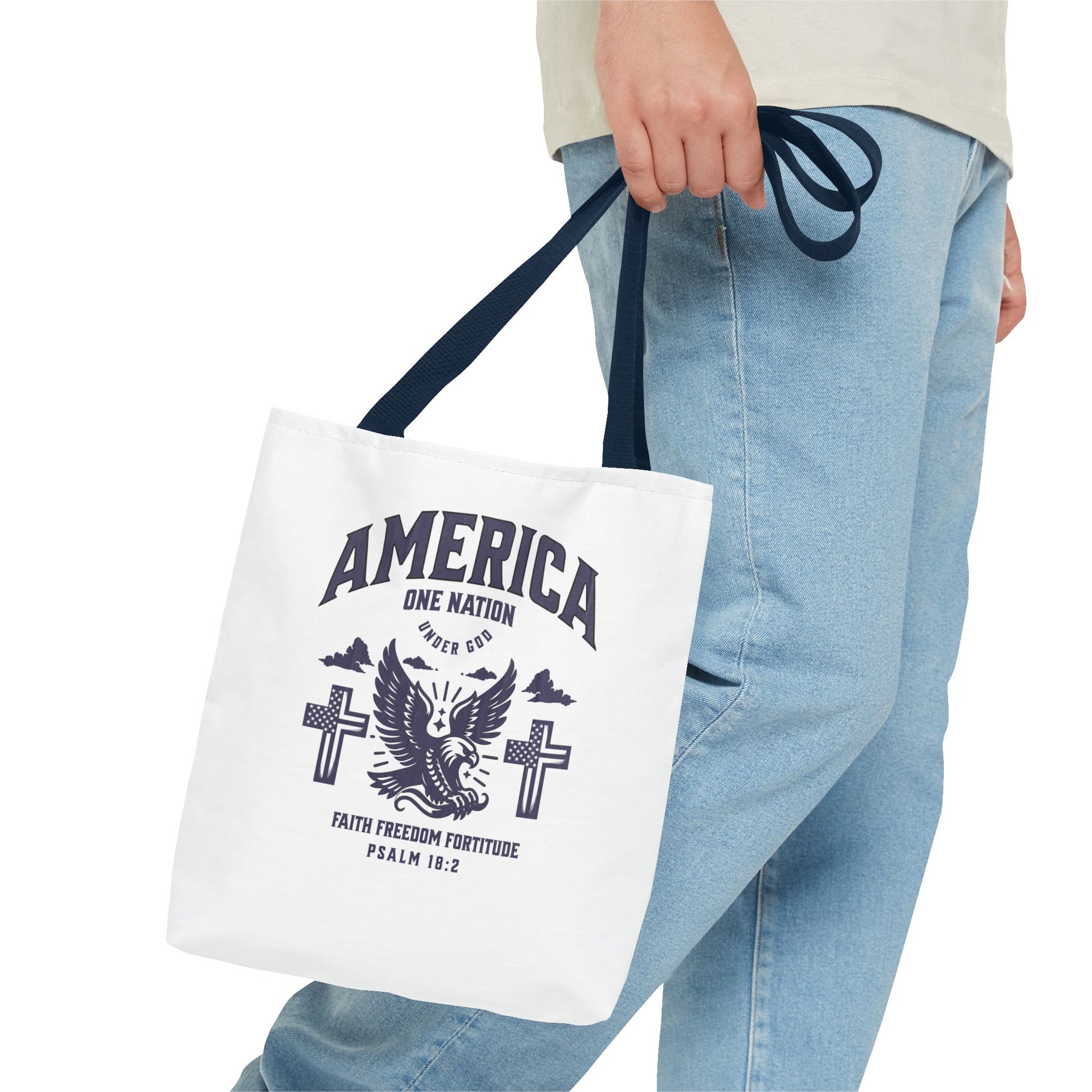 ⭐ America Faith Tote Bag – Bold Patriotic & Faith Statement