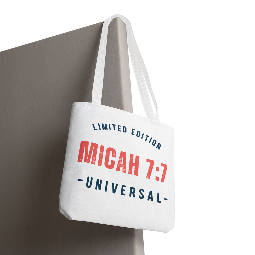 Limited Edition Inspirational Tote Bag - Micah 7:1, Motivational Carryall, Christian Gift, Everyday Tote, Reusable Shopping Bag