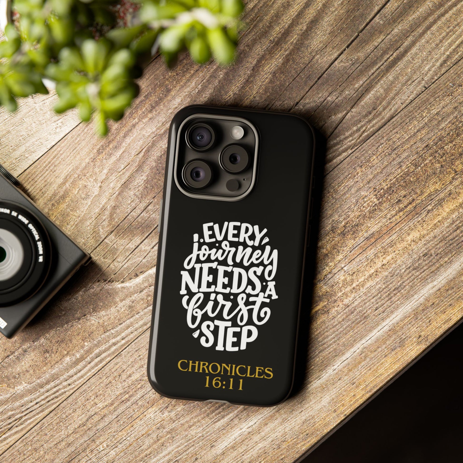 ⭐ Every Journey Needs a First Step 1 Chronicles 16:11 Phone Case