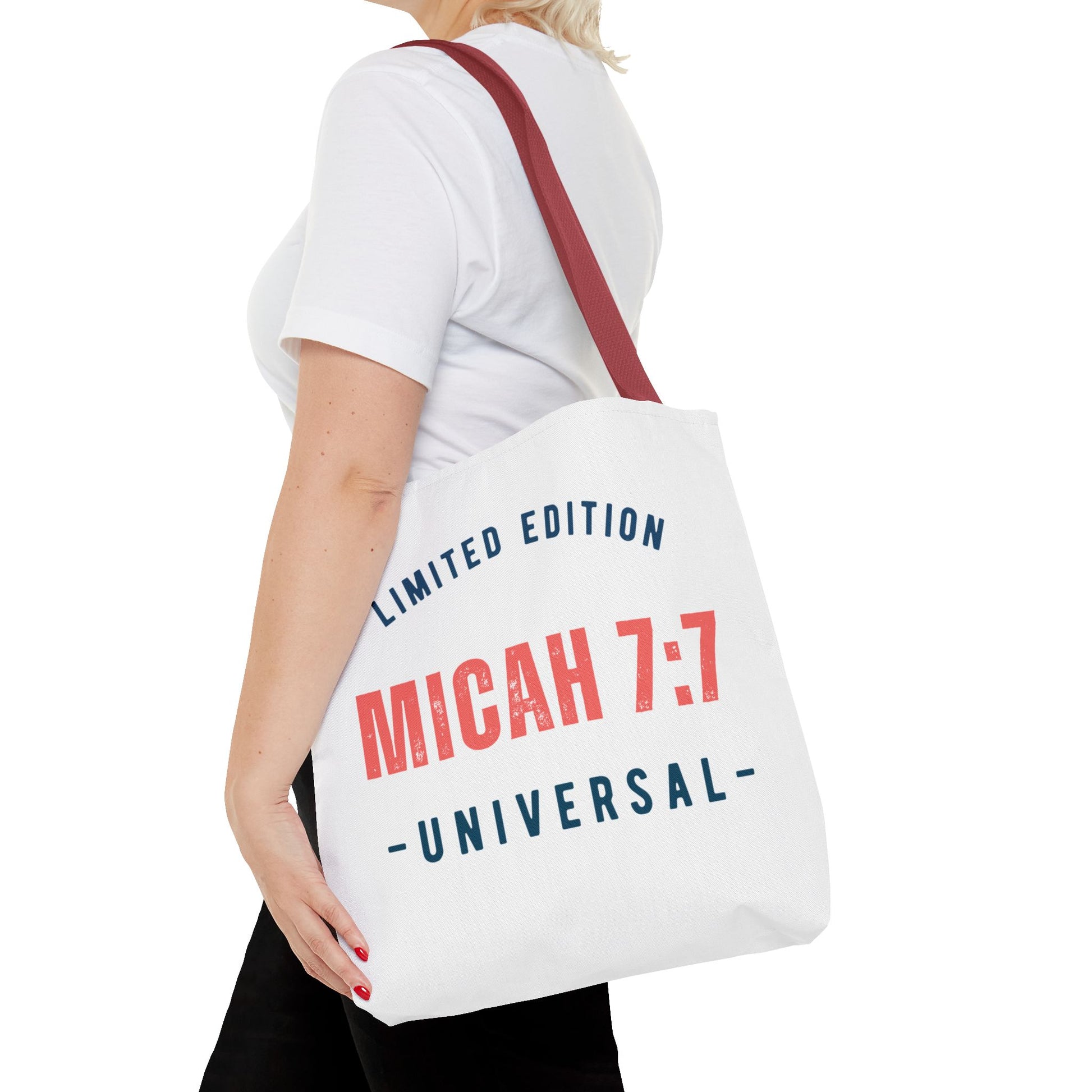 Limited Edition Inspirational Tote Bag - Micah 7:1, Motivational Carryall, Christian Gift, Everyday Tote, Reusable Shopping Bag