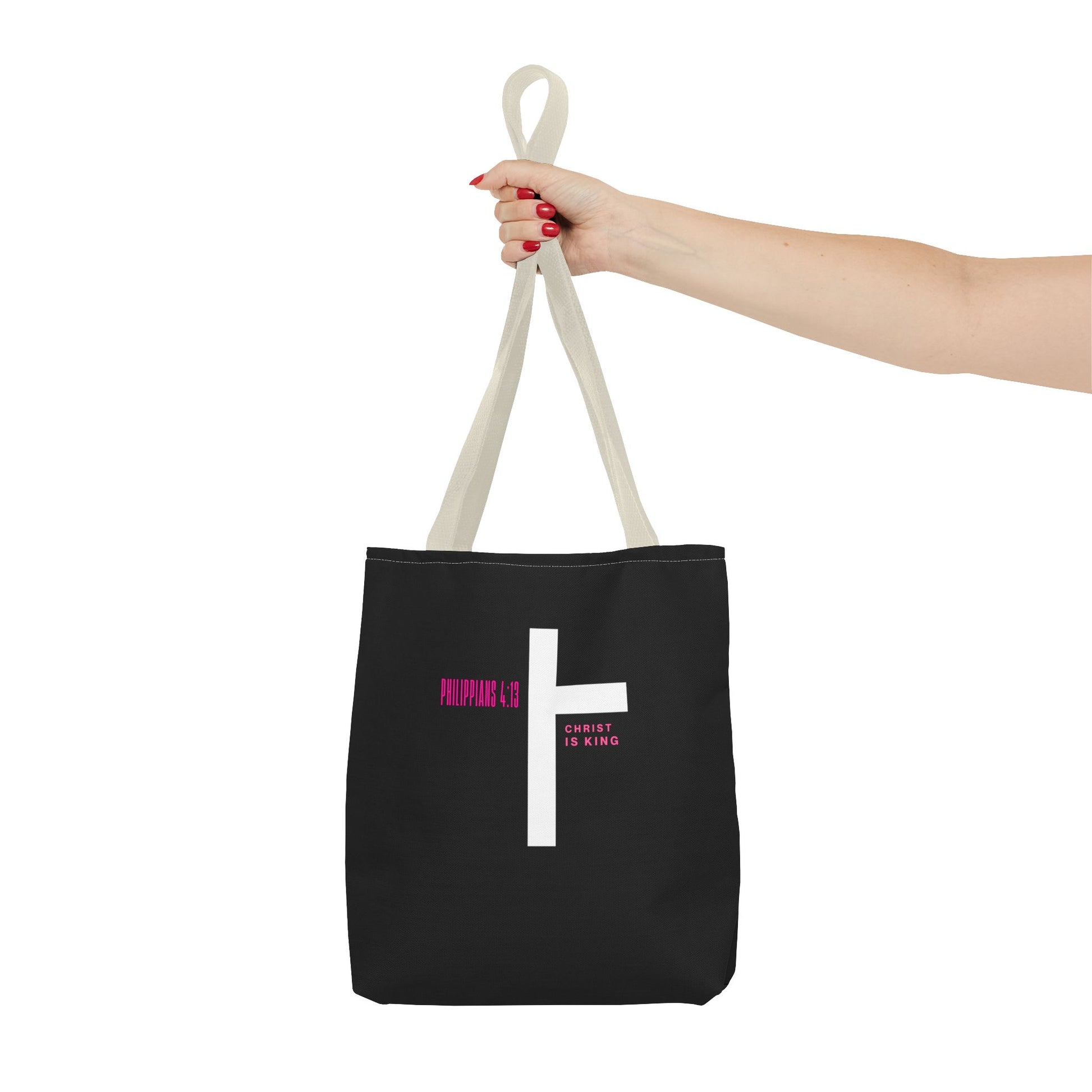 ⭐ Philippians 4:13 Tote Bag – Faith & Strength Statement Bag